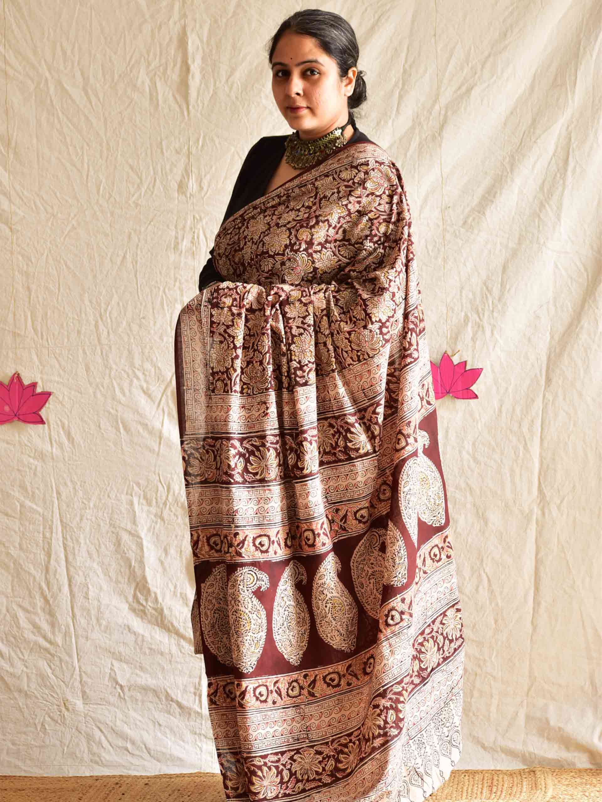 Megha - kalamkari printed saree