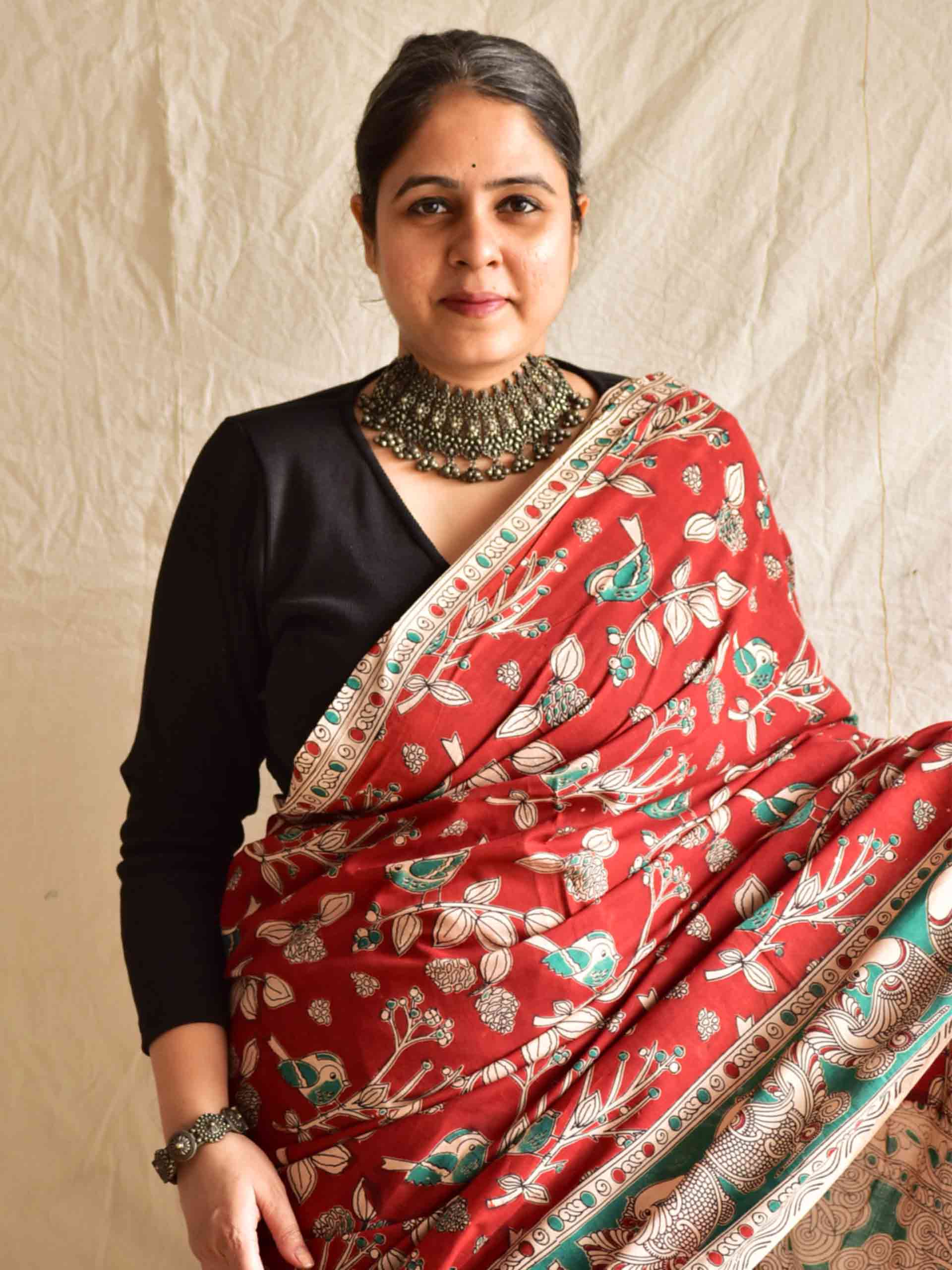 Koyal - kalamkari printed saree