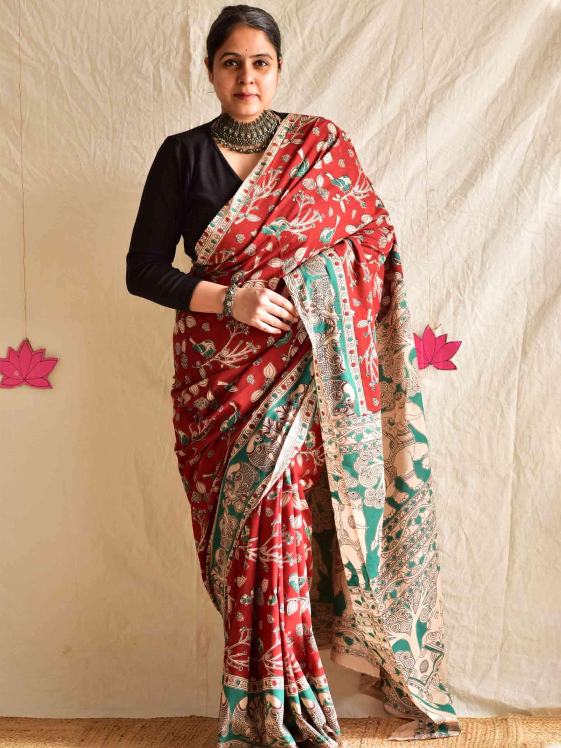 Koyal - kalamkari printed saree