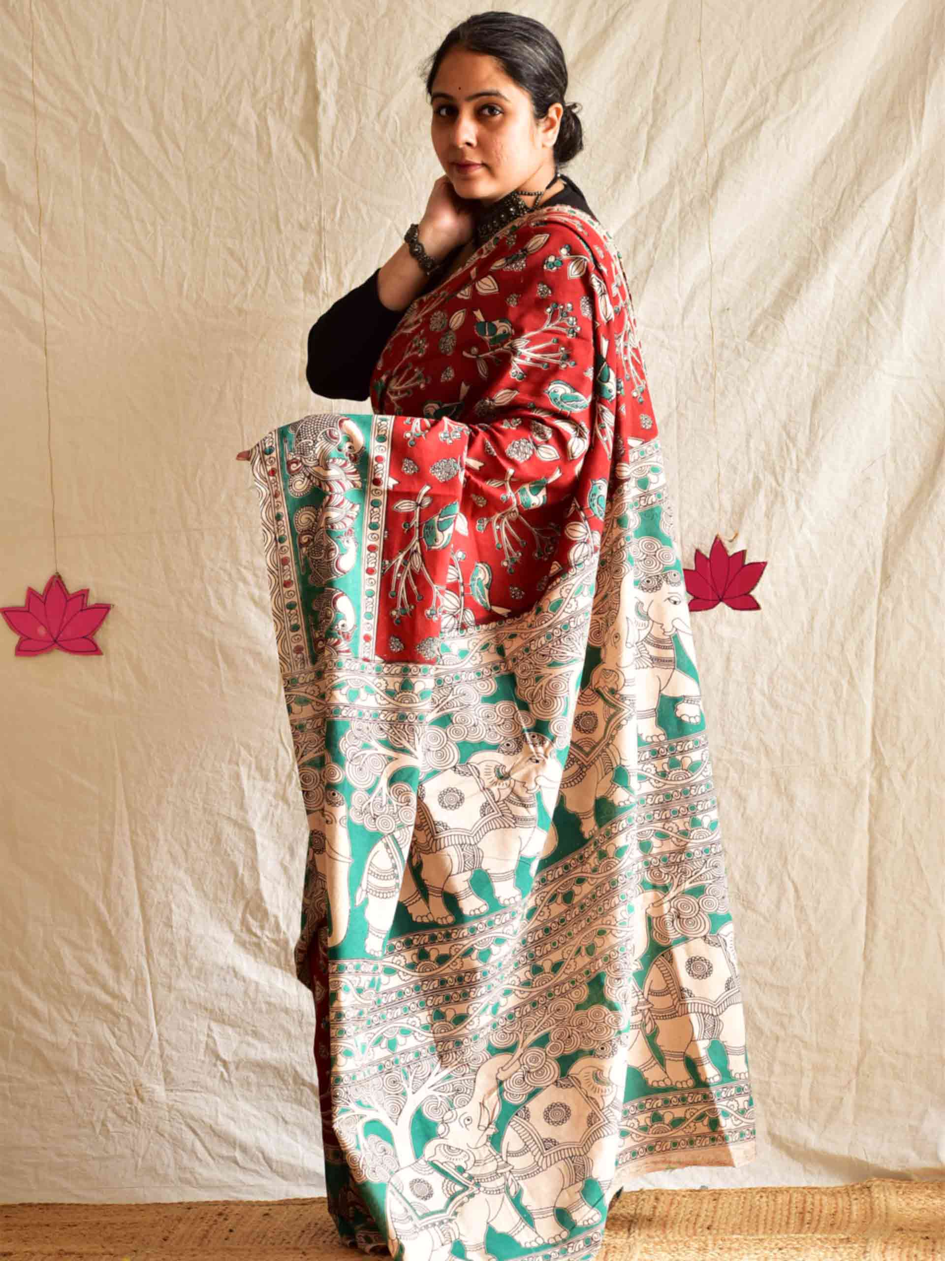 Koyal - kalamkari printed saree