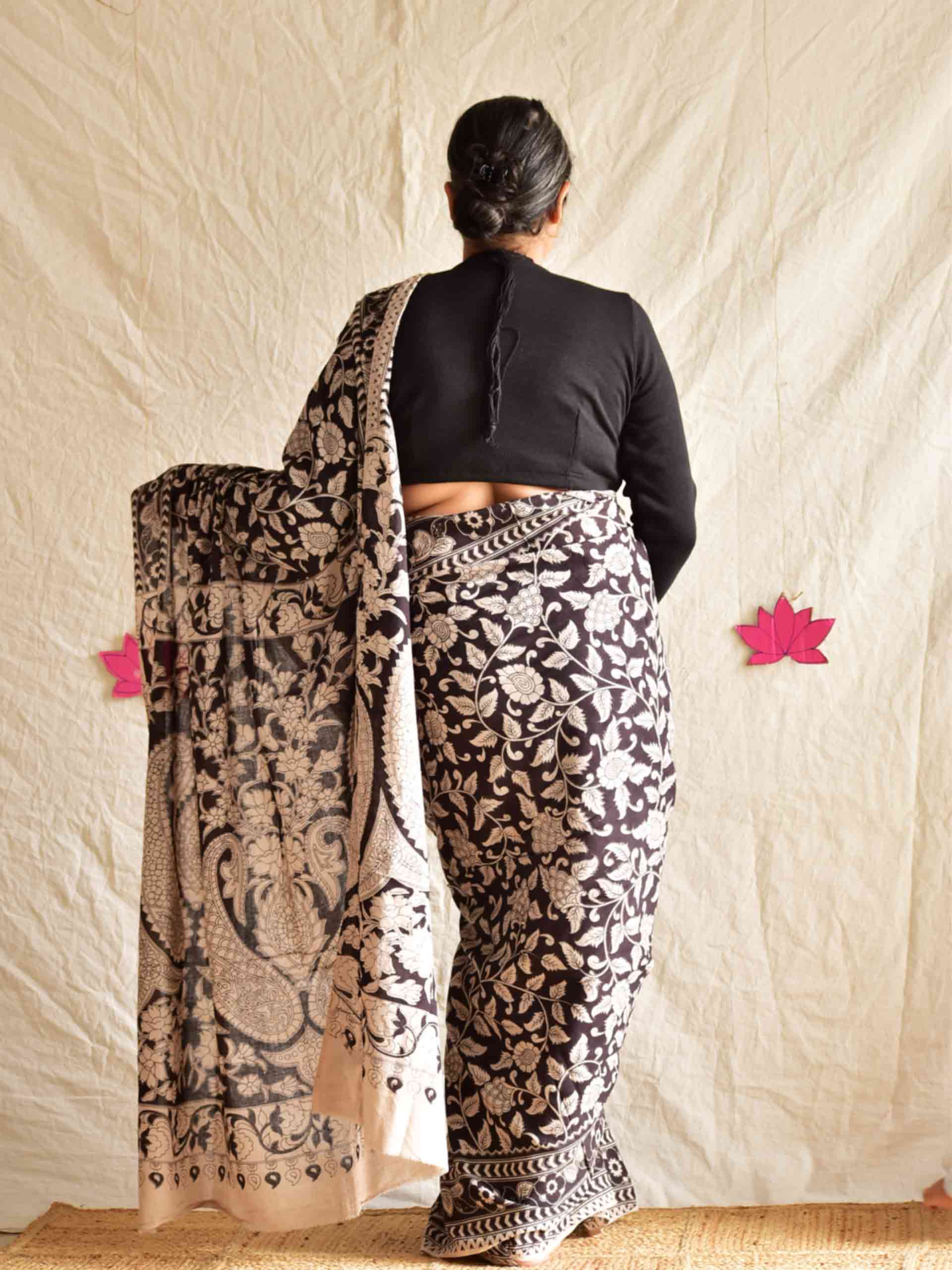 Raat kali - kalamkari printed saree