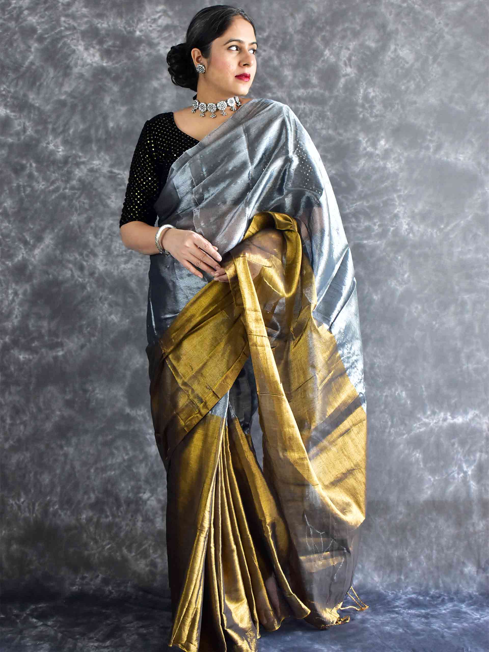 Trending Collection Softy Zari Tanchui Silk Saree at Rs.775/Piece in  varanasi offer by huzaifa silk sarees