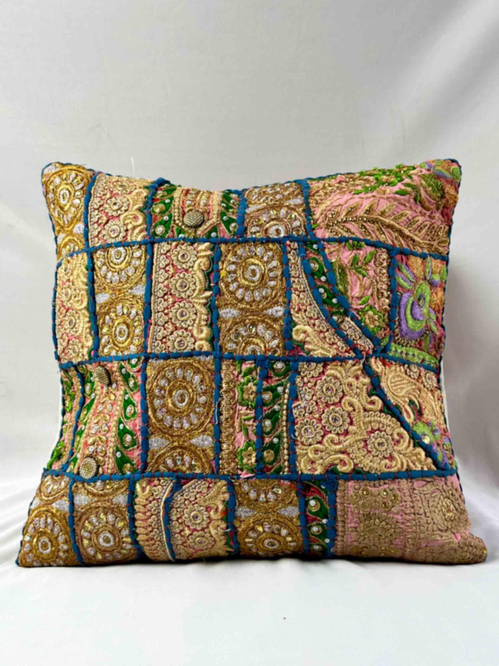 jerome - embroidered cushion cover 16x16