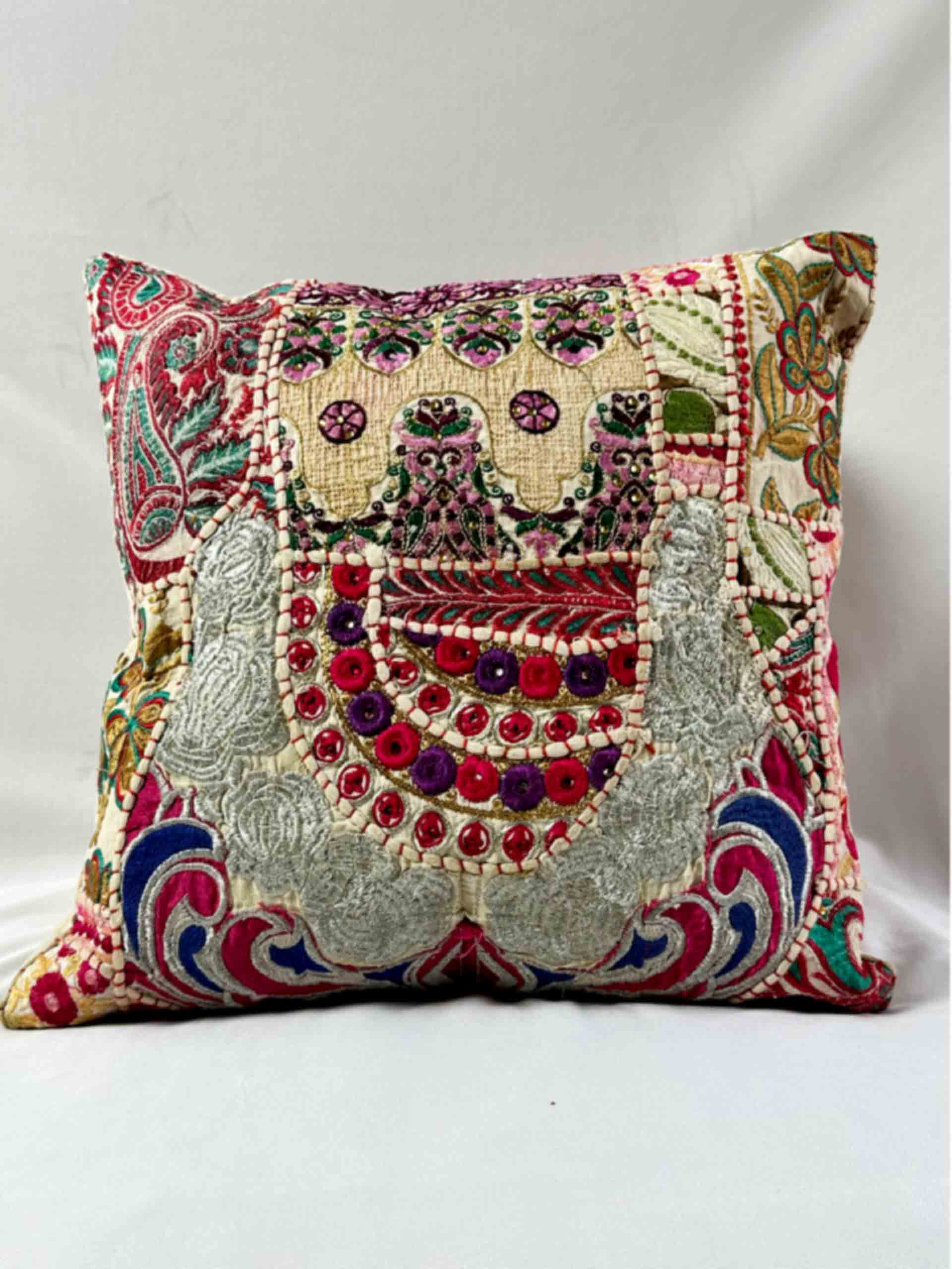 anika - embroidered cushion cover 16x16