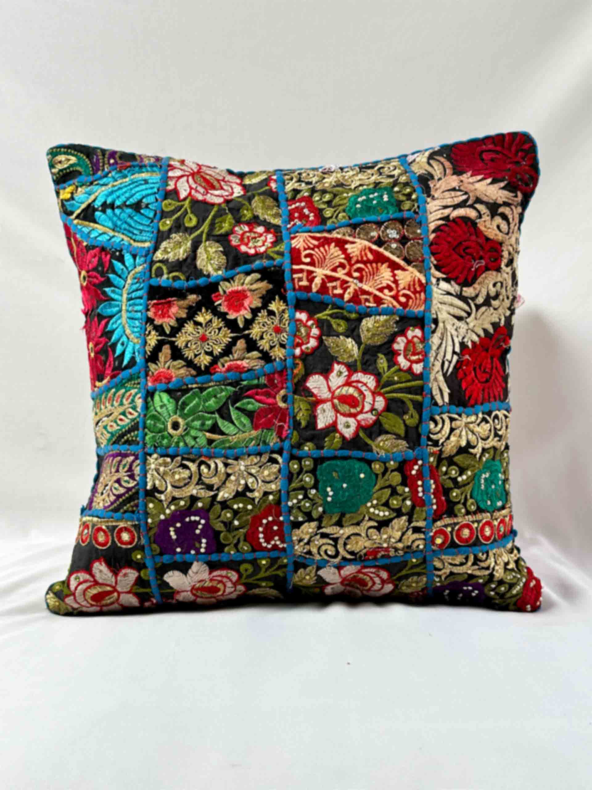 Ujala - embroidered cushion cover 16x16