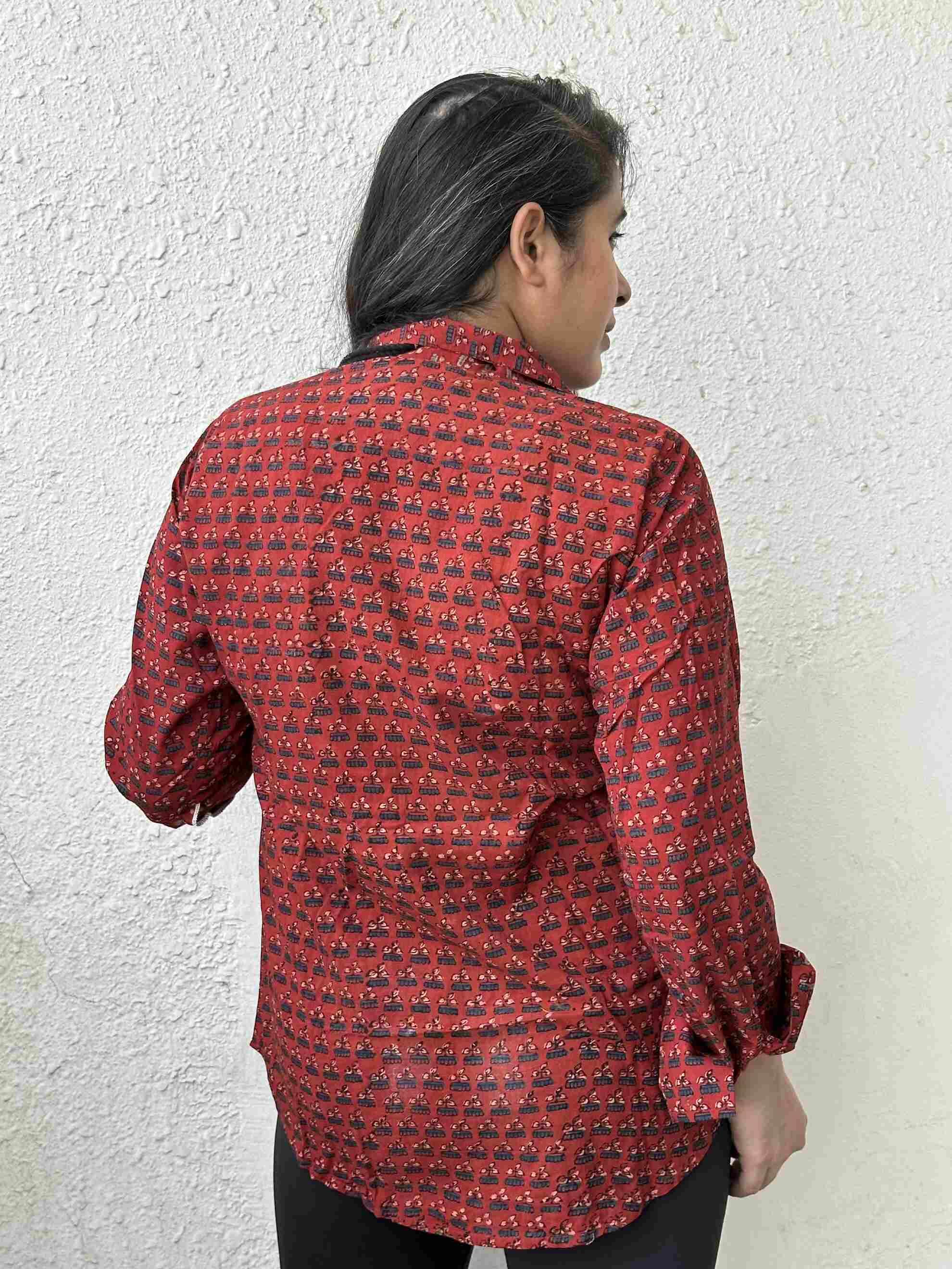 Marooned - Ajrakh printed Cotton Shirt