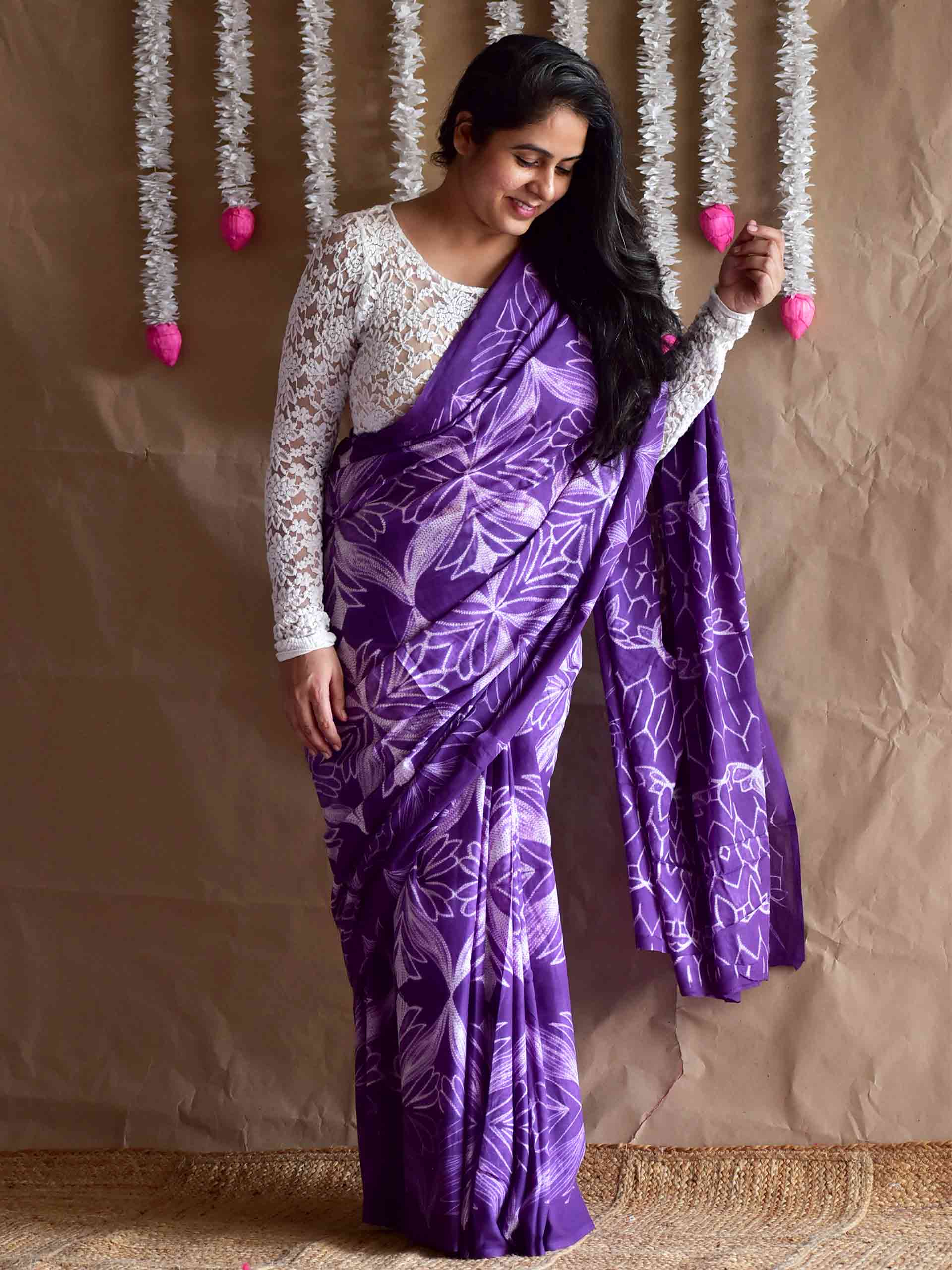 ruh - Shibori mul saree