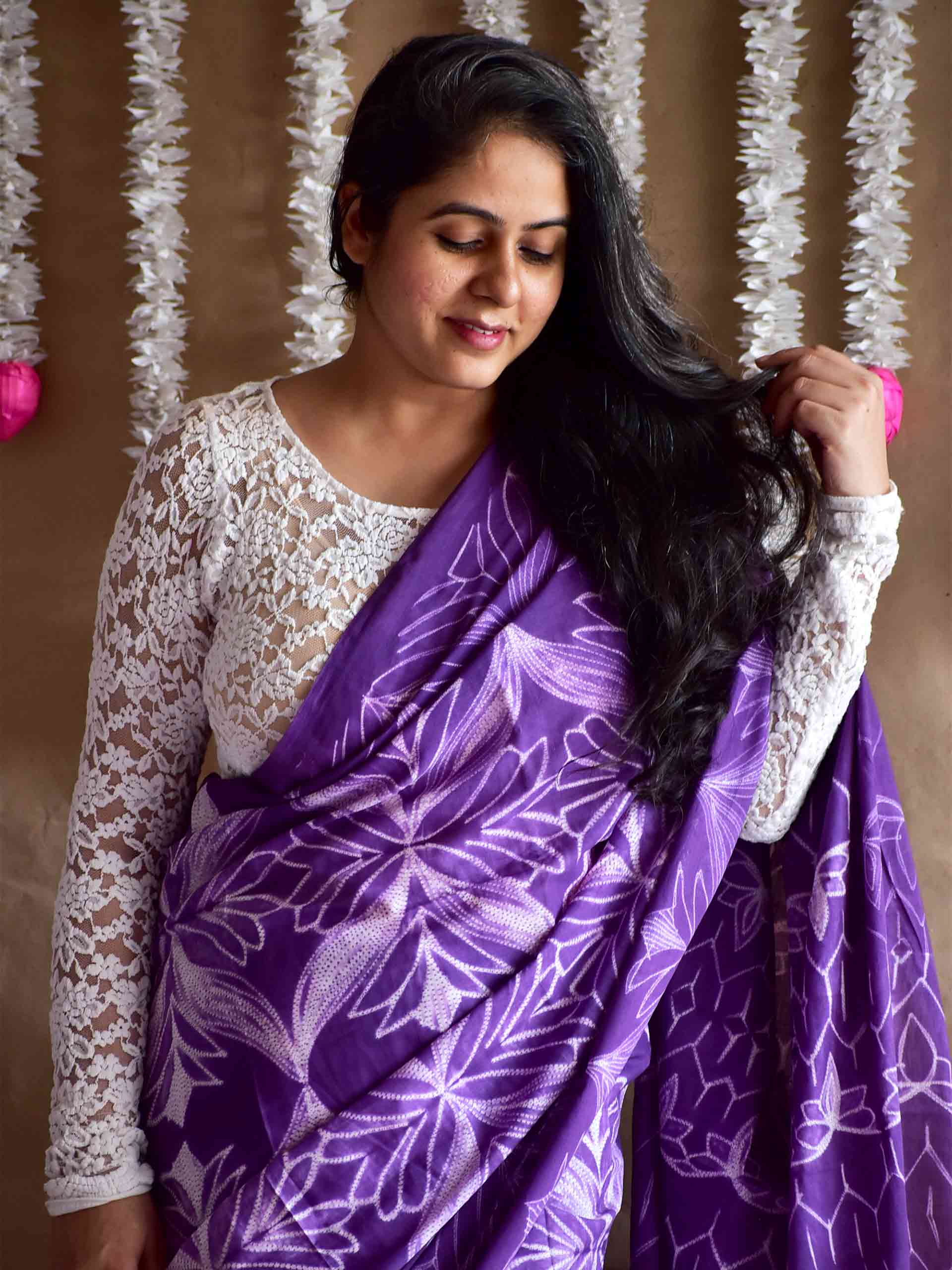 ruh - Shibori mul saree