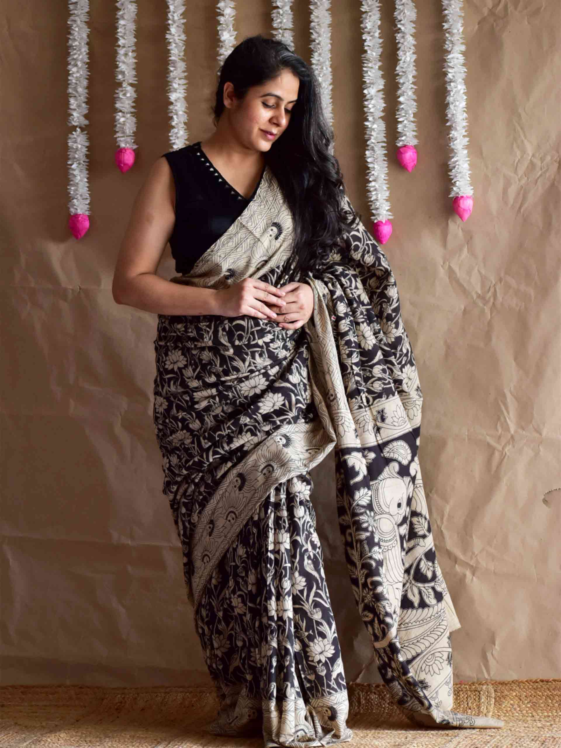 Komal - kalamkari printed saree