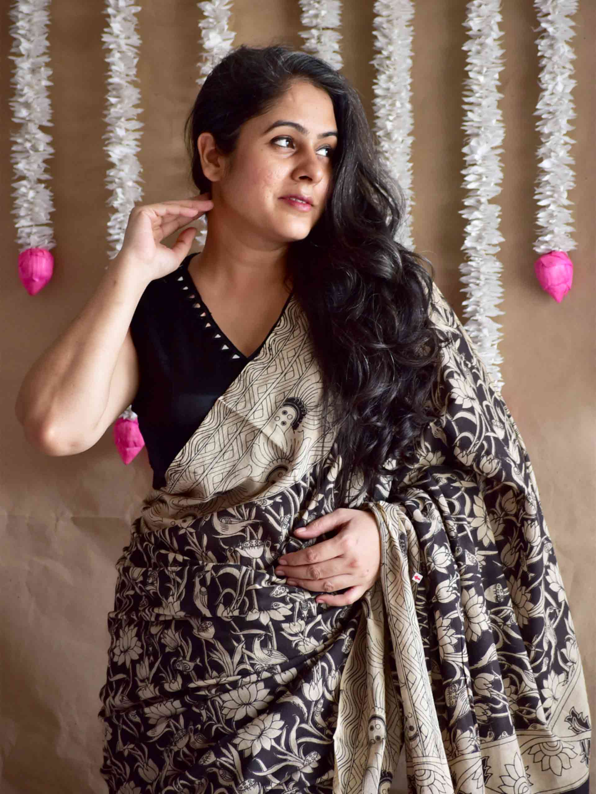 Komal - kalamkari printed saree