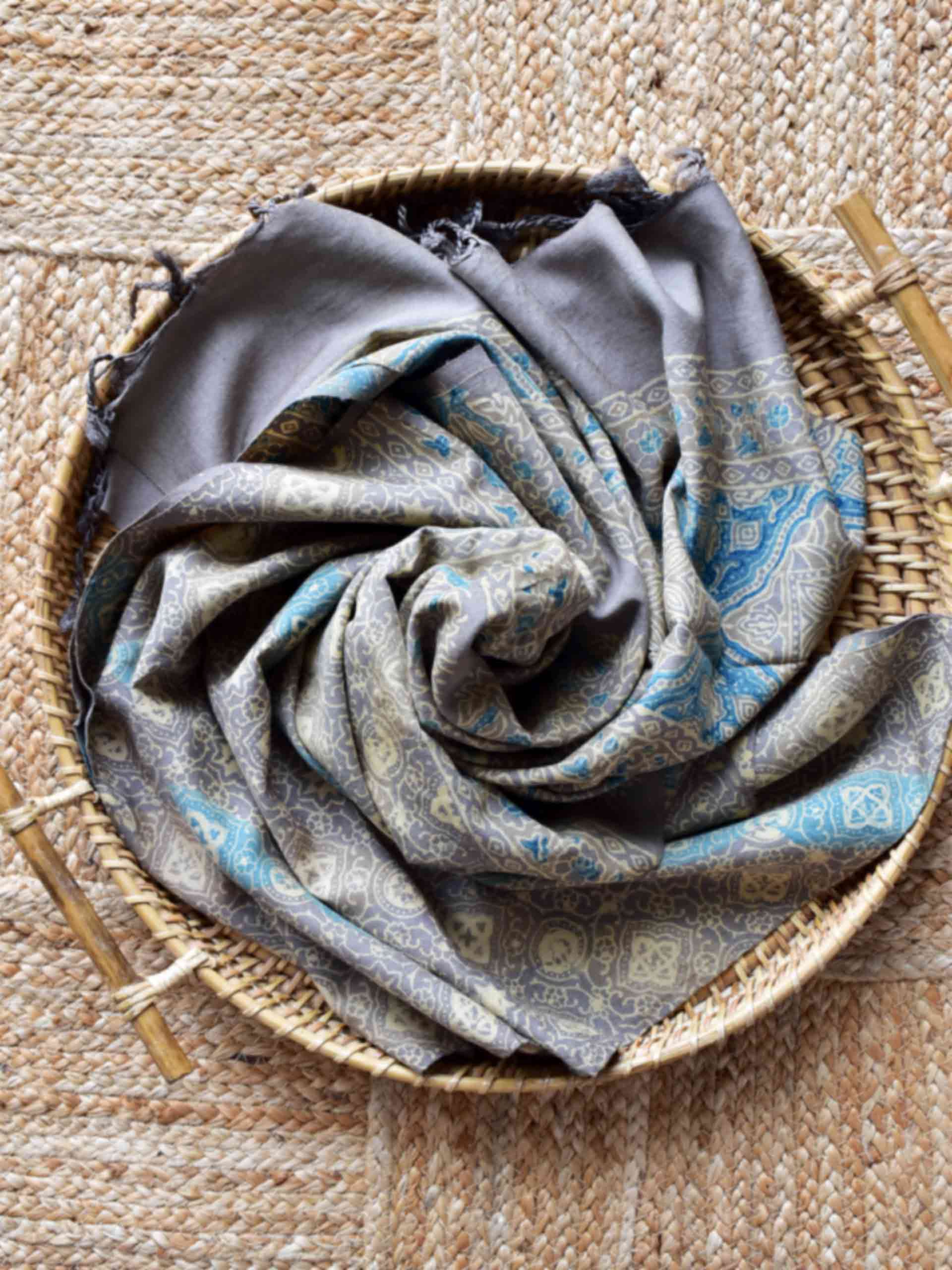 Gehna - Ajrakh Eri Silk stole