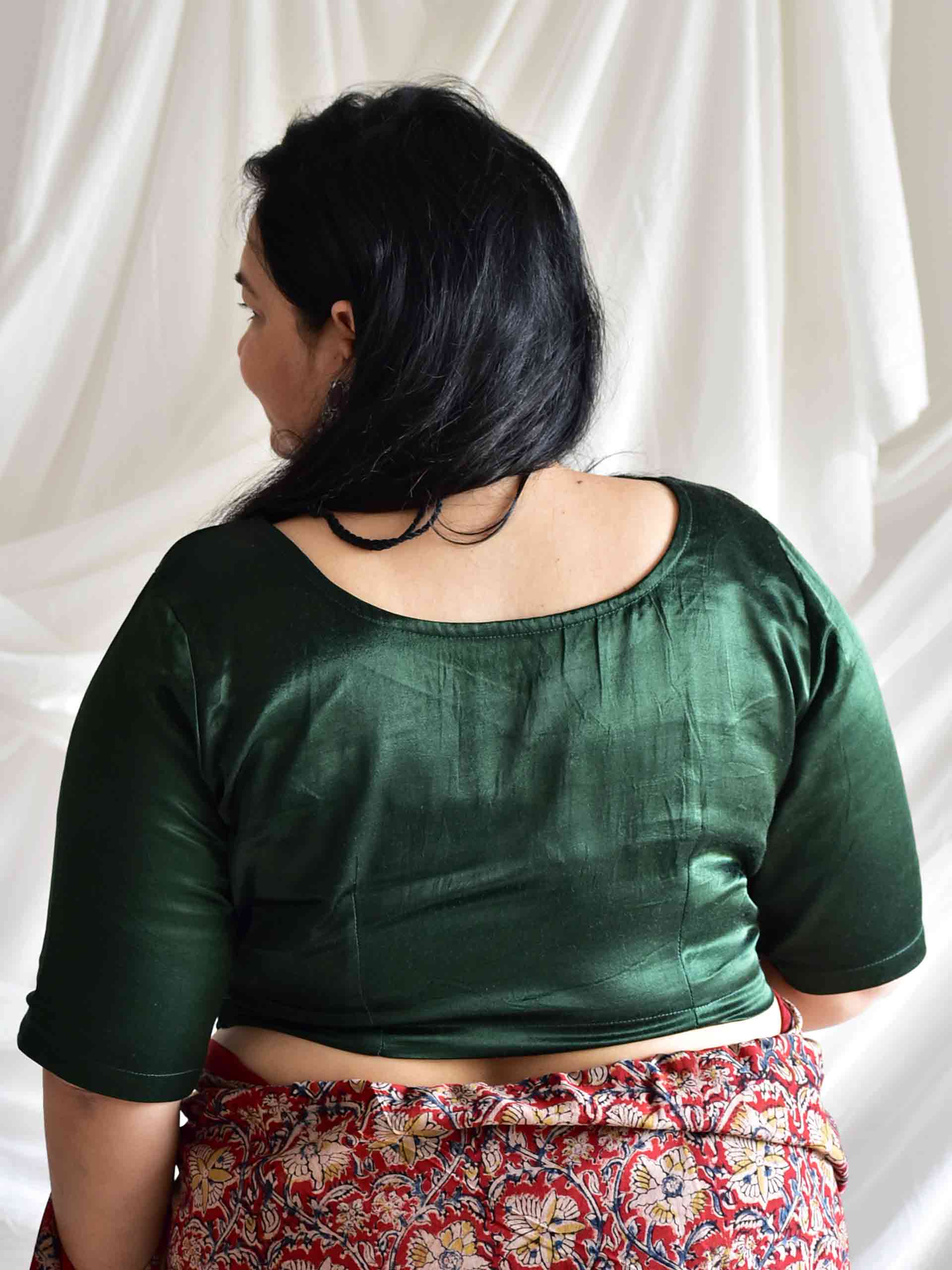 KUMARI - Plus size Mashru silk blouse