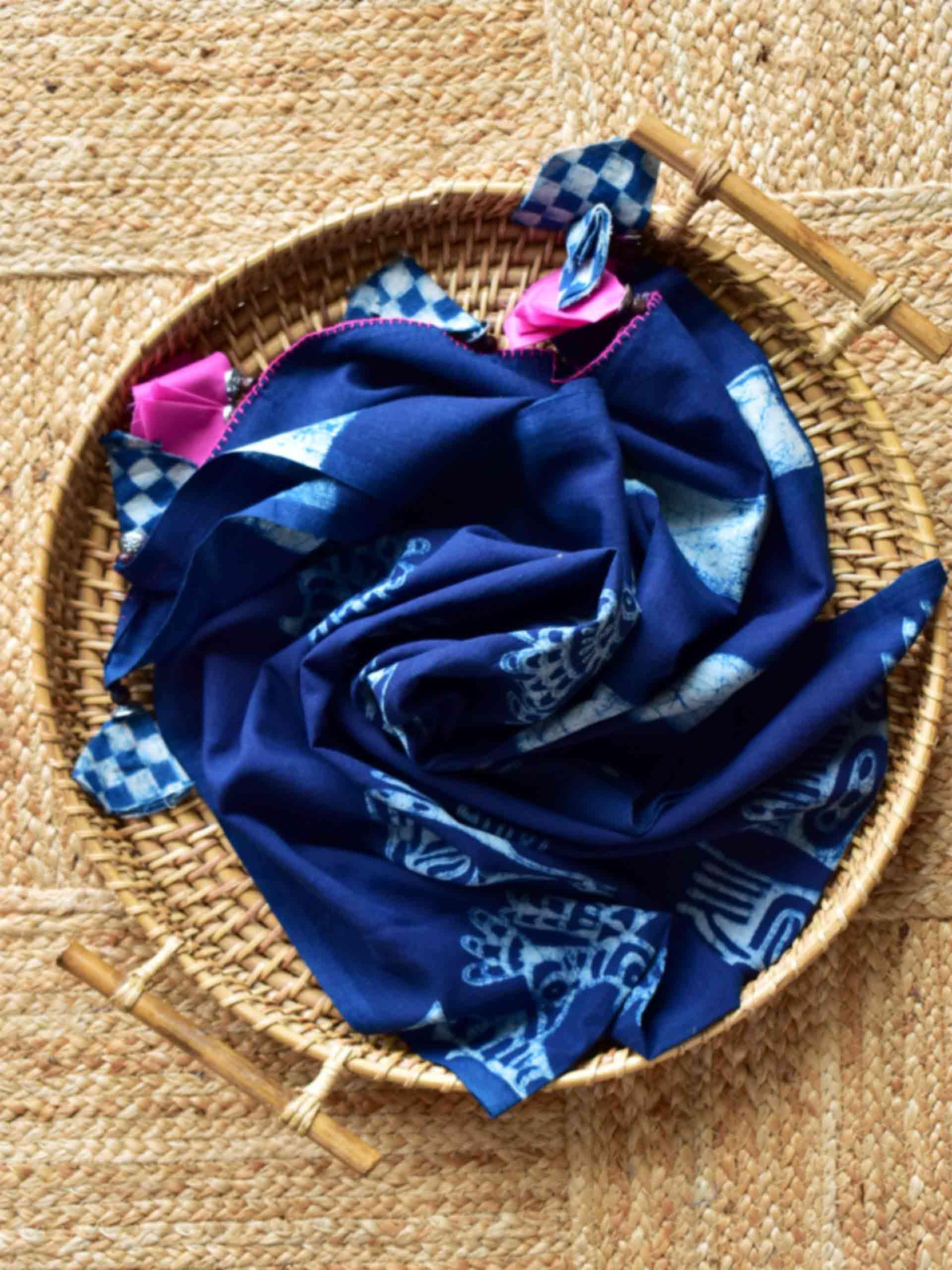 Koyal - Indigo cotton Stole