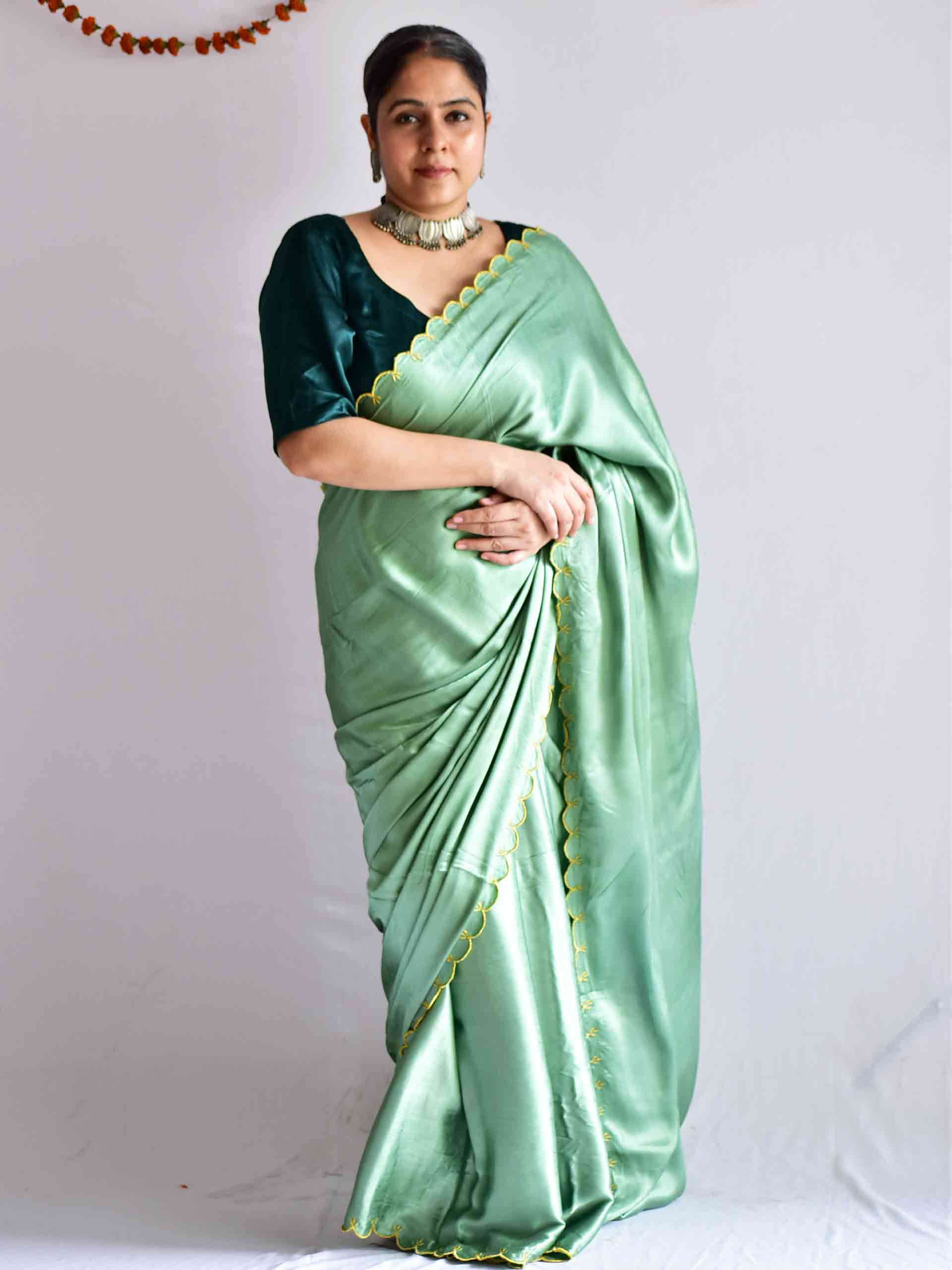 Oliver - embroidered mashru silk saree