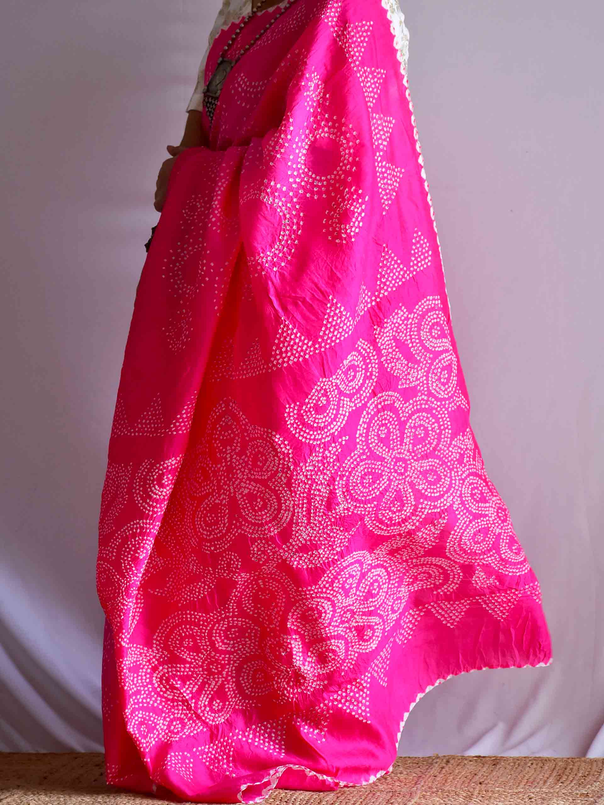 Guler -Chiniya Silk Rai bandhej saree