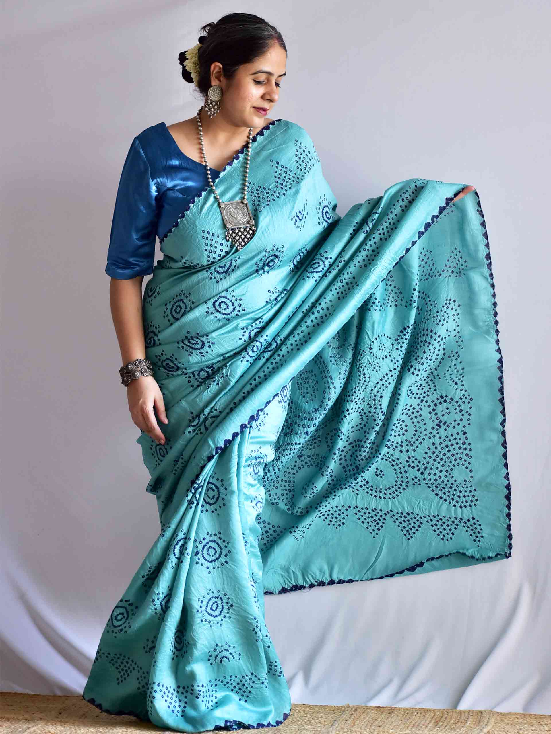 Bandhej silk saree online best sale