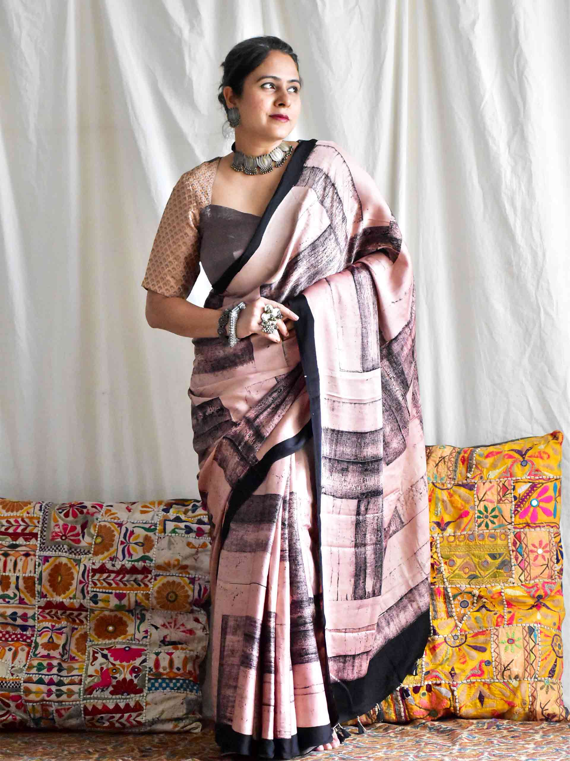 Arshi - Ajrakh modal Silk Saree