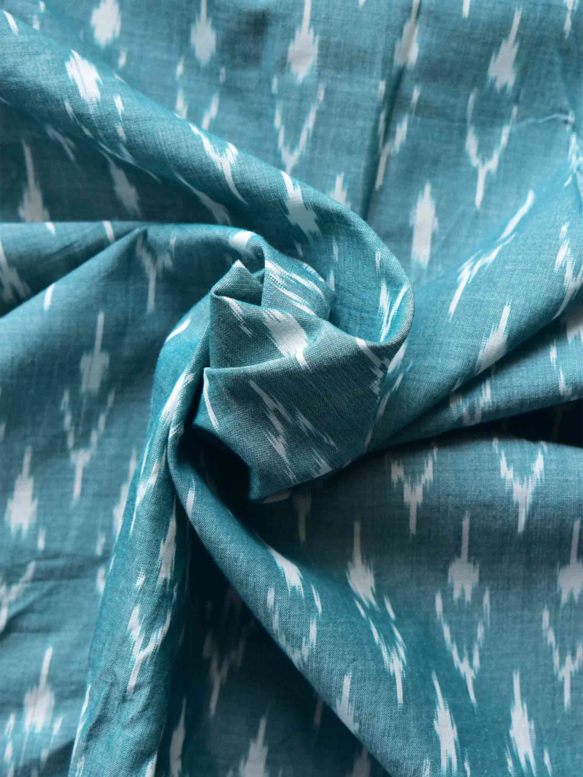 Blue sky  - Ikat Handwoven fabric 1650 per meter