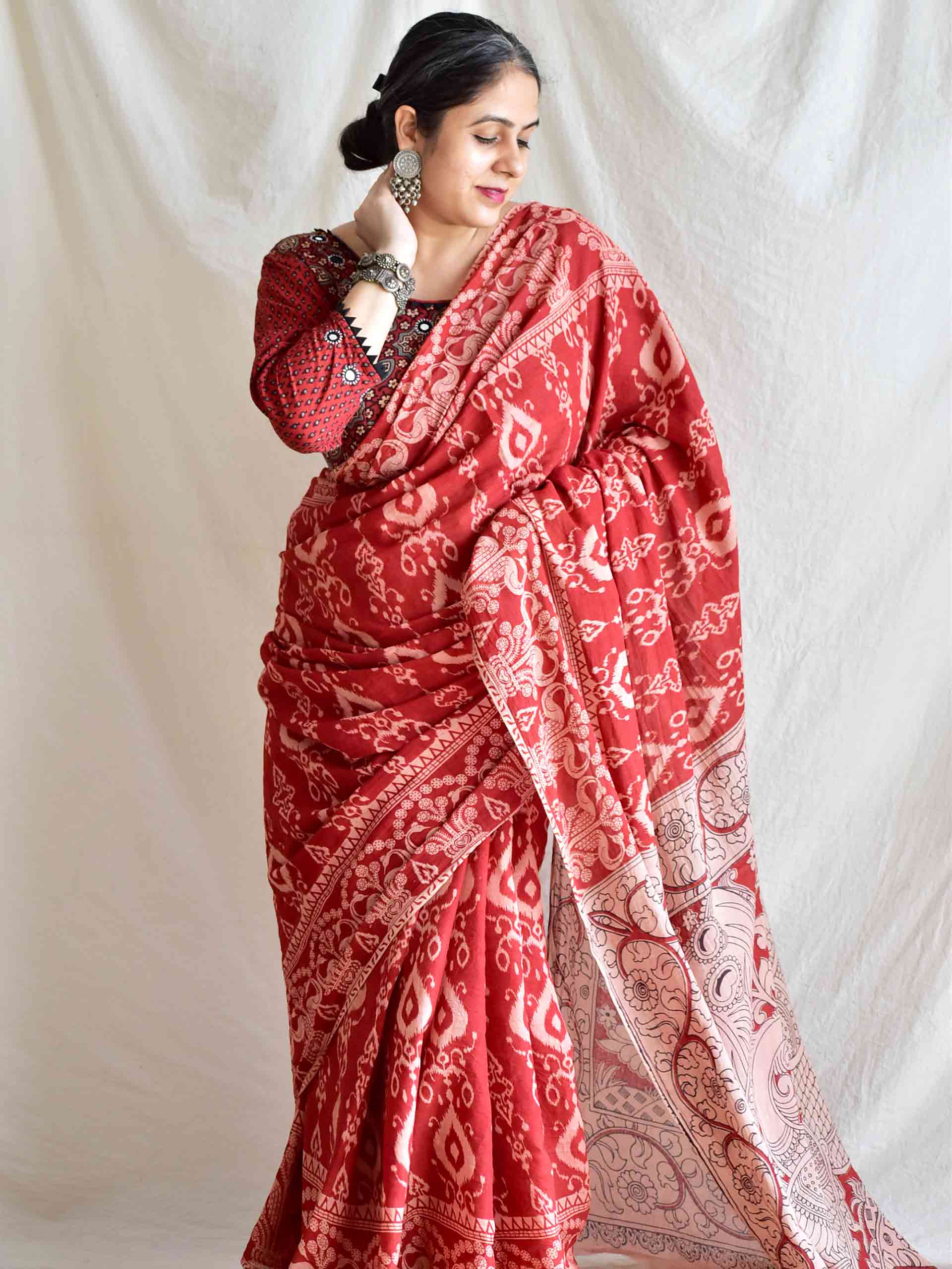 kamli - kalamkari printed saree