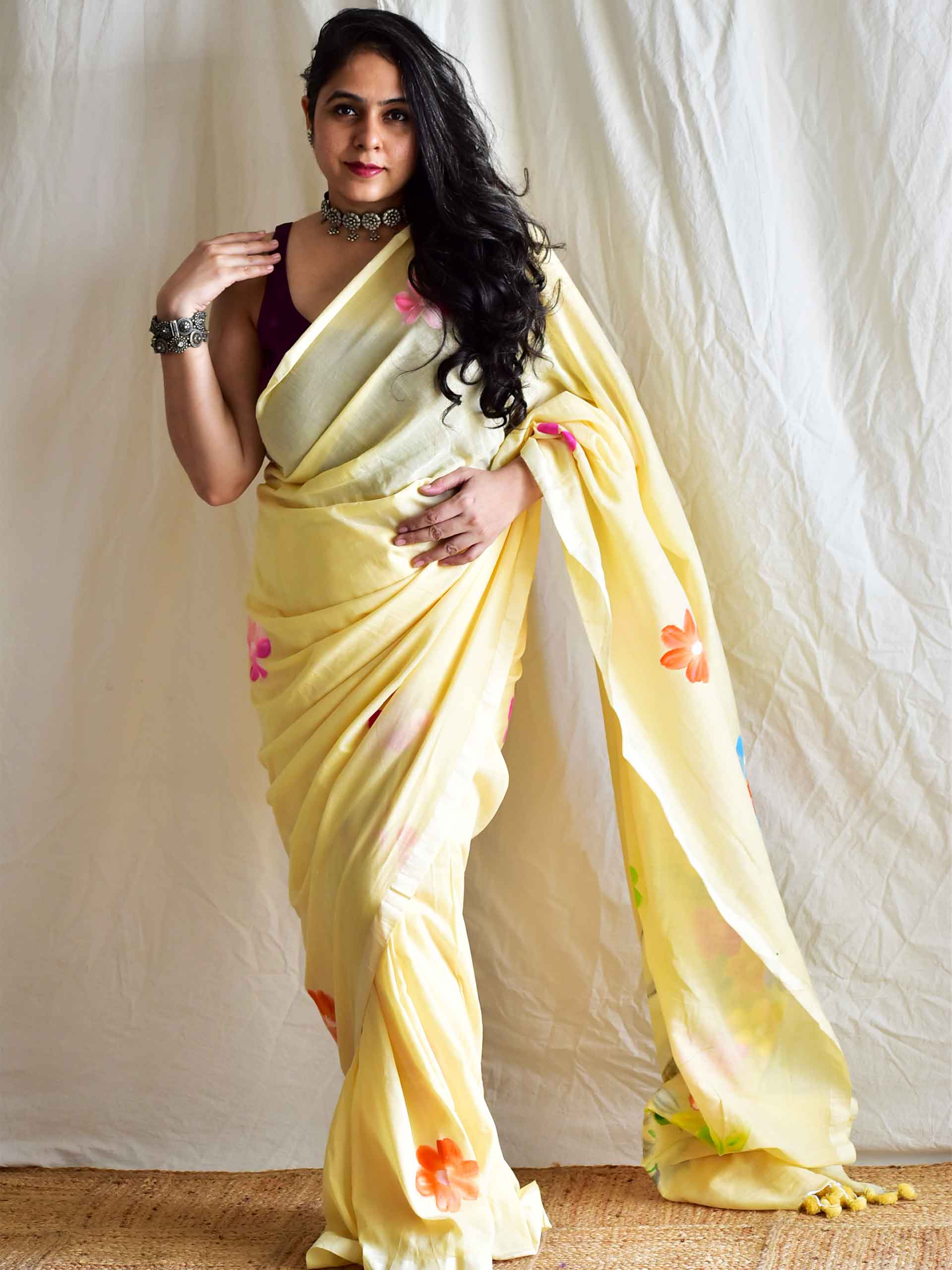 Parindey - hand painted saree