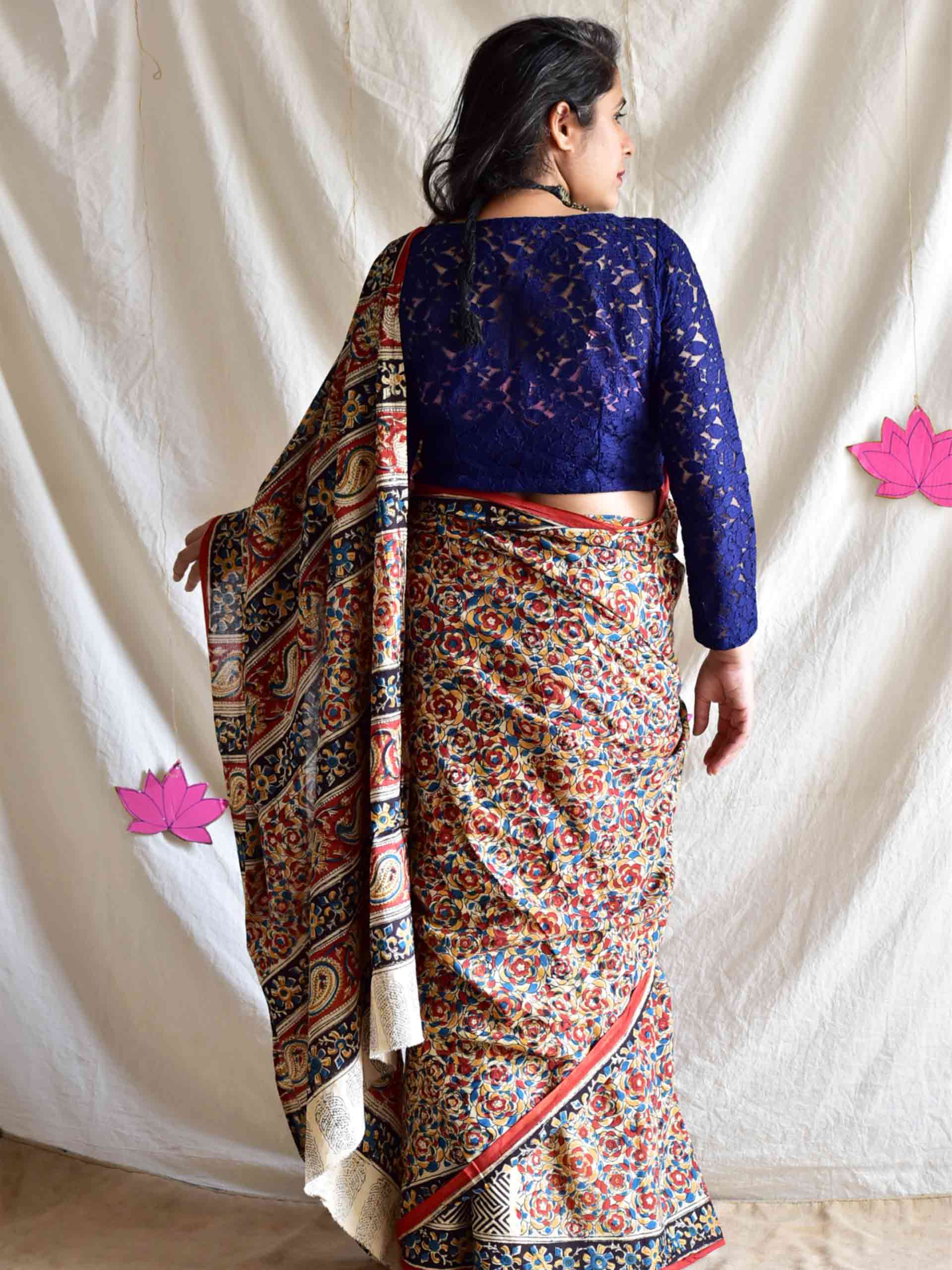 Gehrai - kalamkari printed saree