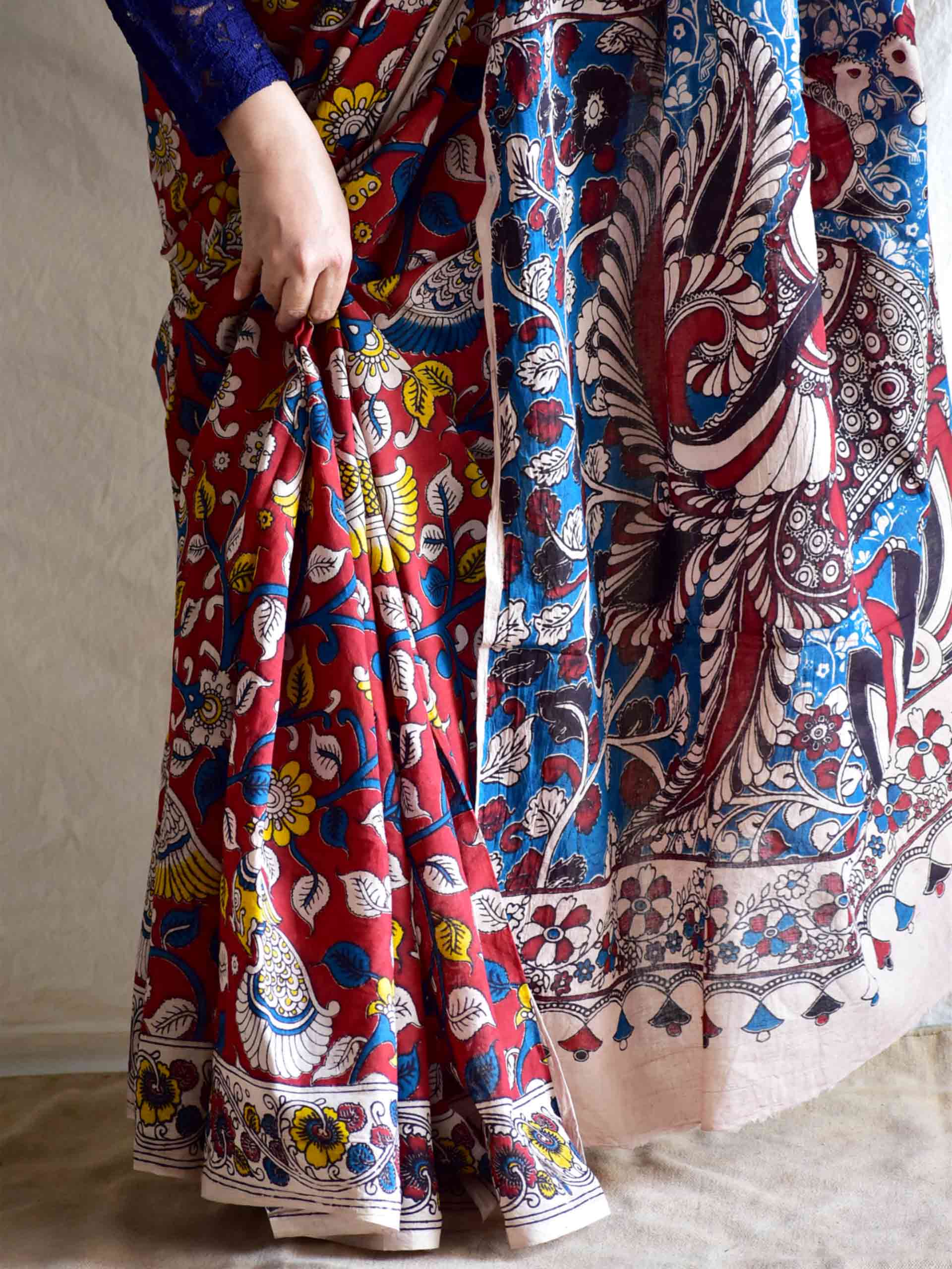 Laal Bela - kalamkari printed saree