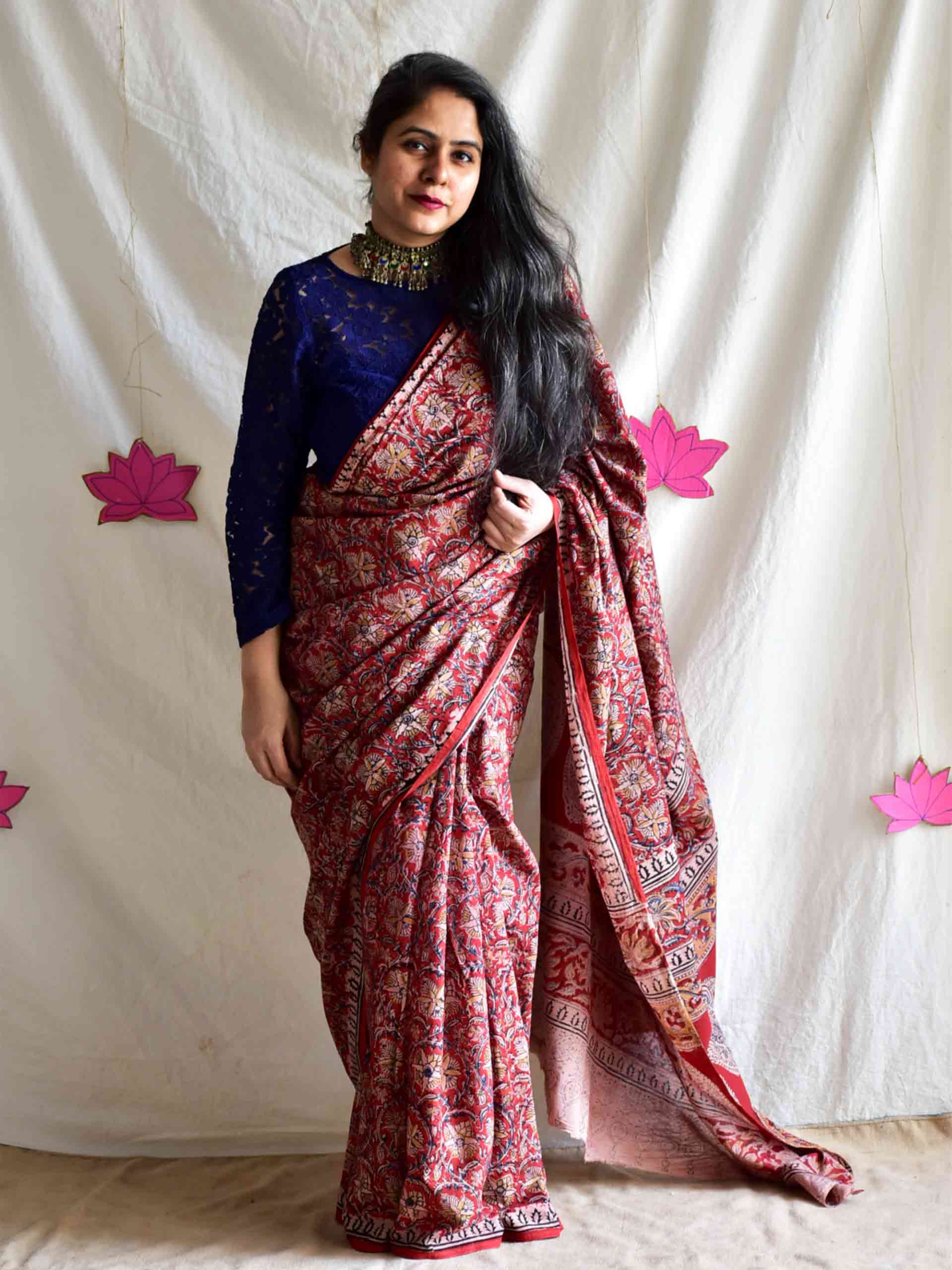 Baarik - kalamkari printed saree