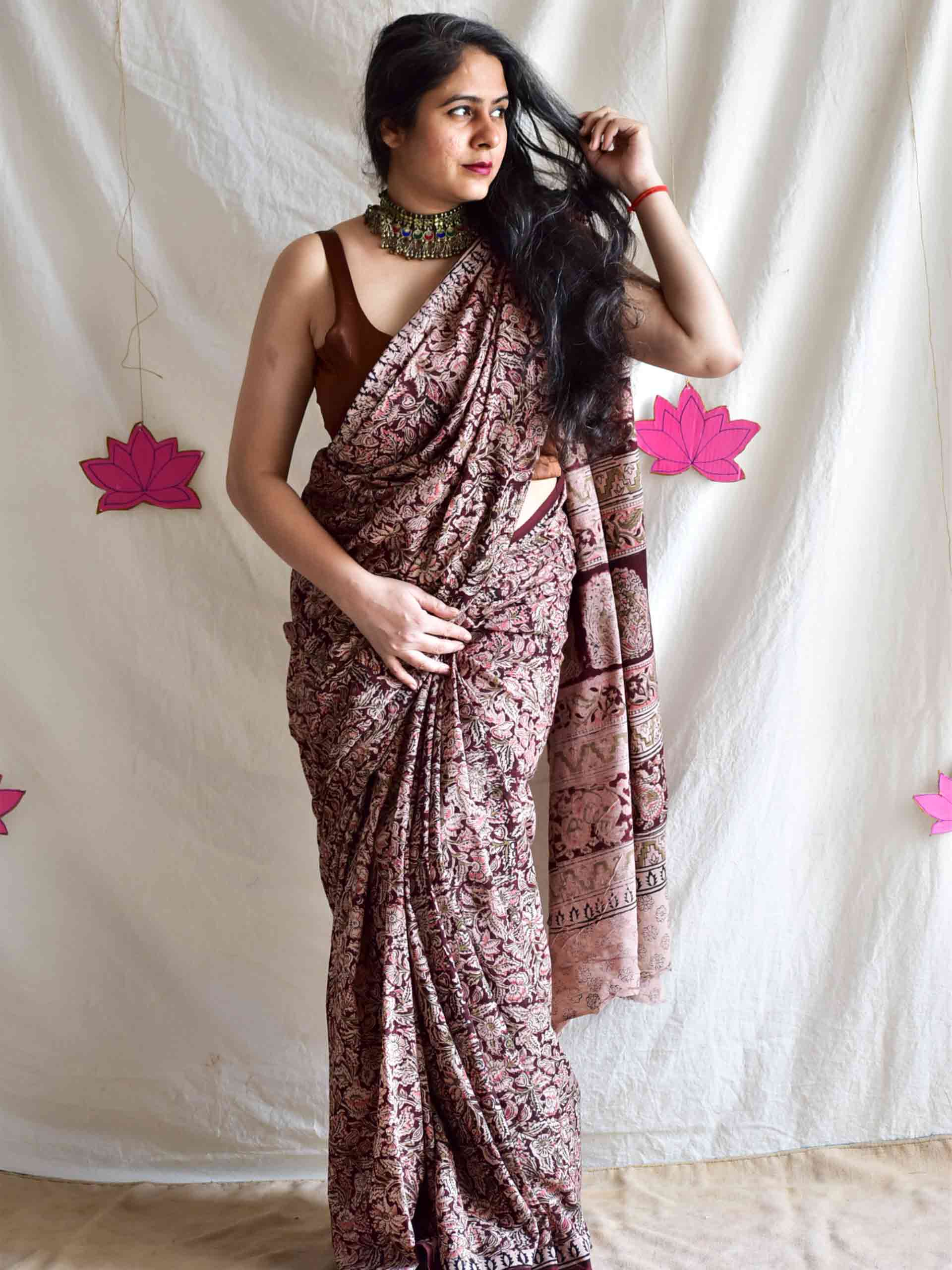 Shaam - kalamkari printed saree