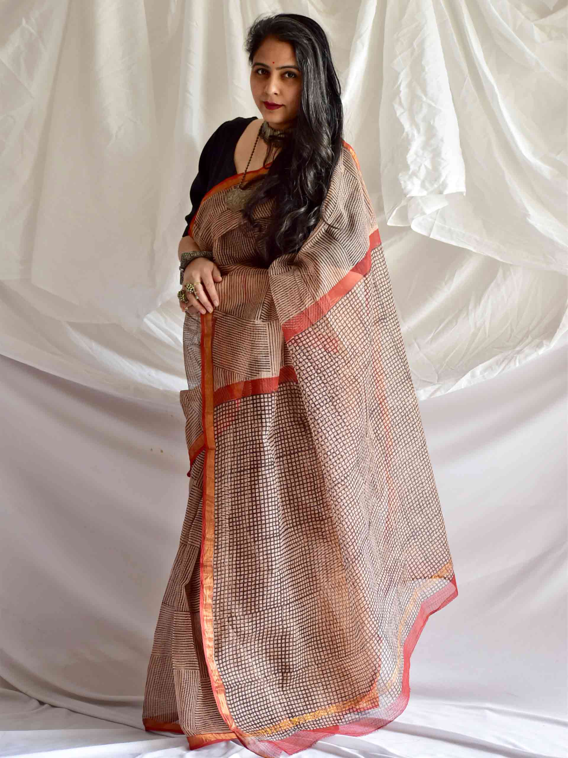 Geru - Kota Doria Saree