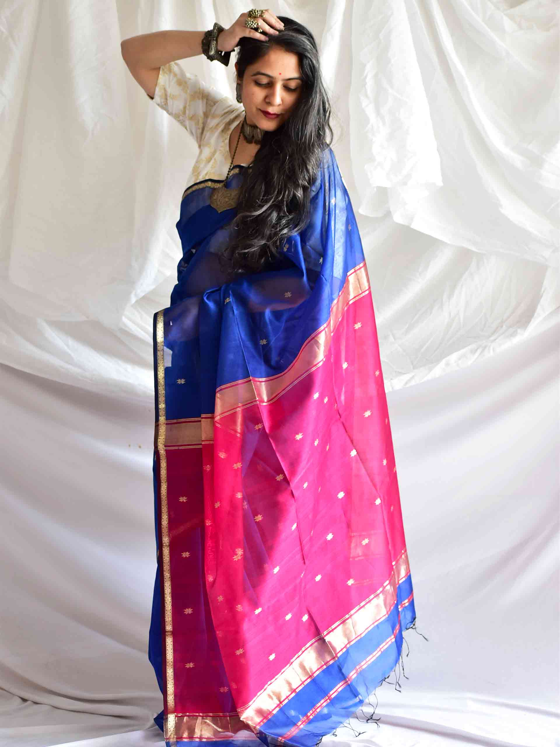 Shahi -  Maheshwari Handloom Silk Saree