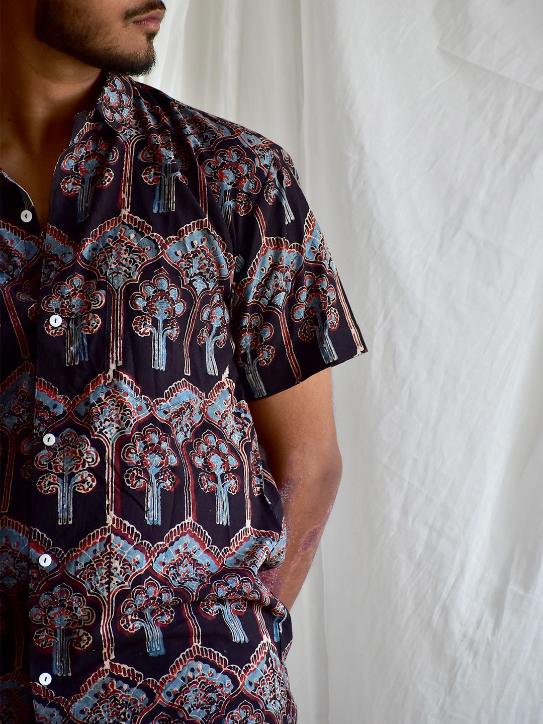 gardens of heaven - Ajrakh Printed Shirt