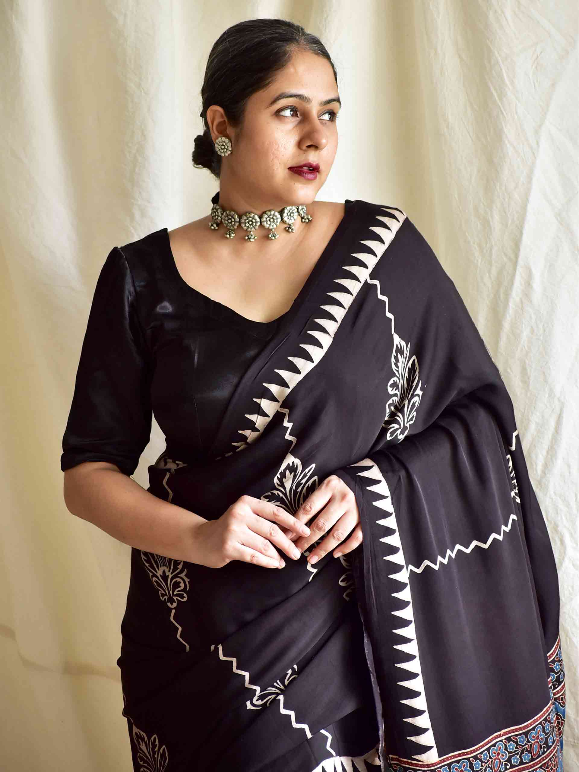 blair - Ajrakh modal Silk Saree