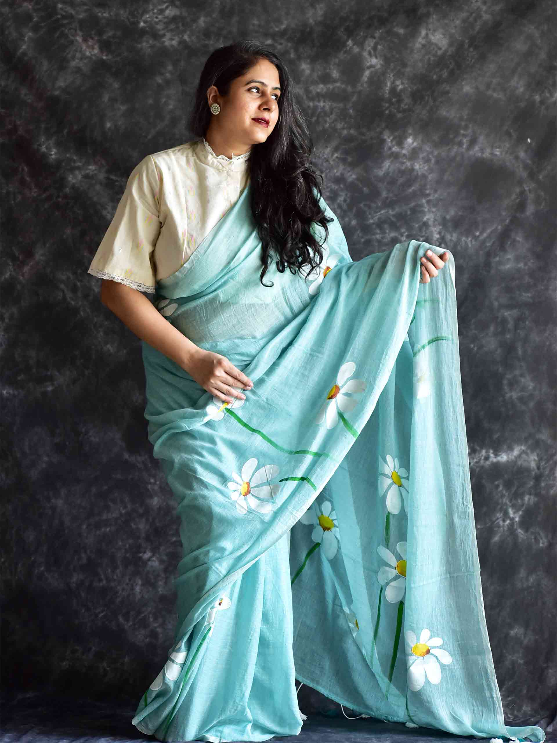 Sadiyaan - hand painted saree