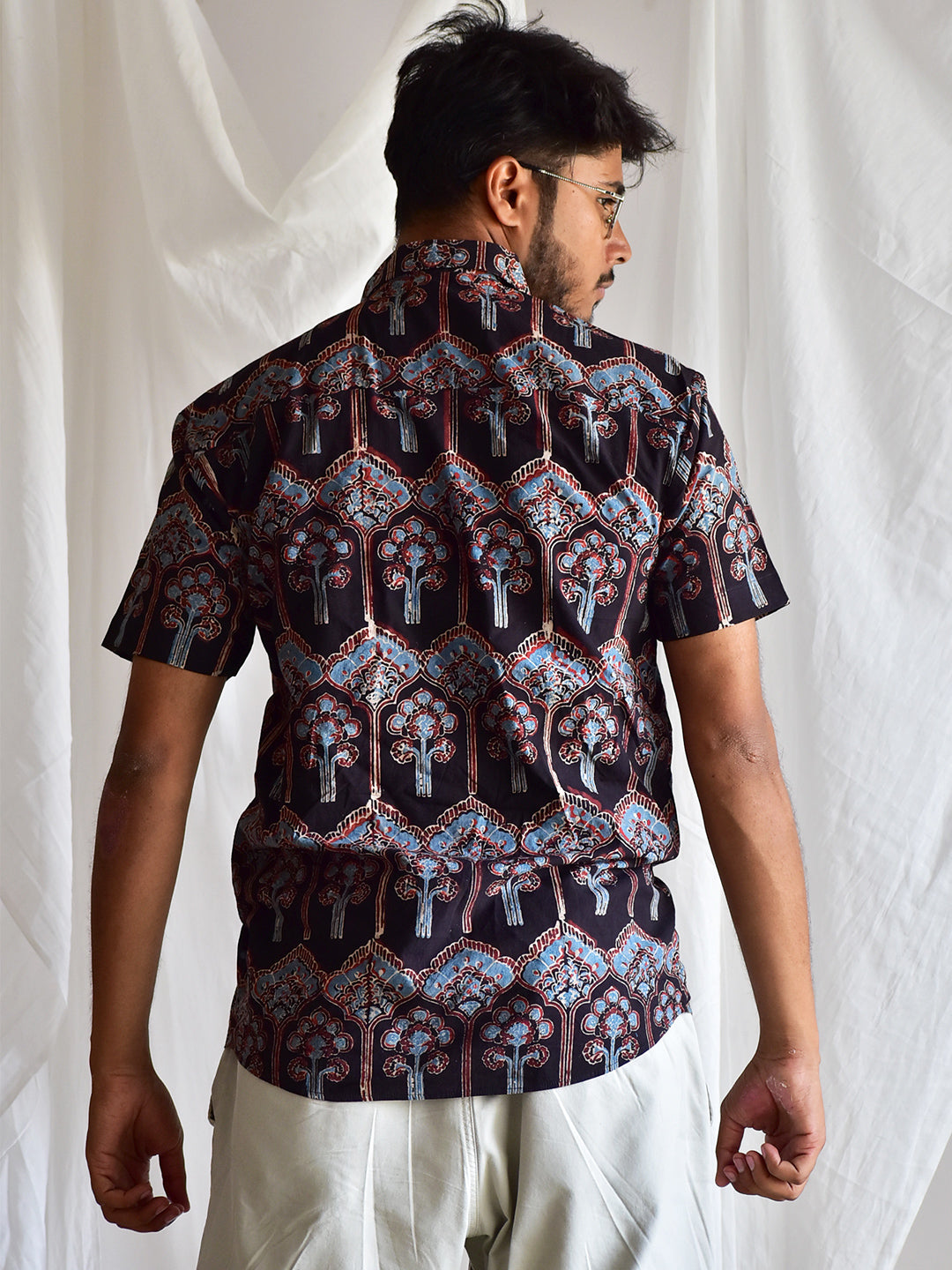 gardens of heaven - Ajrakh Printed Shirt