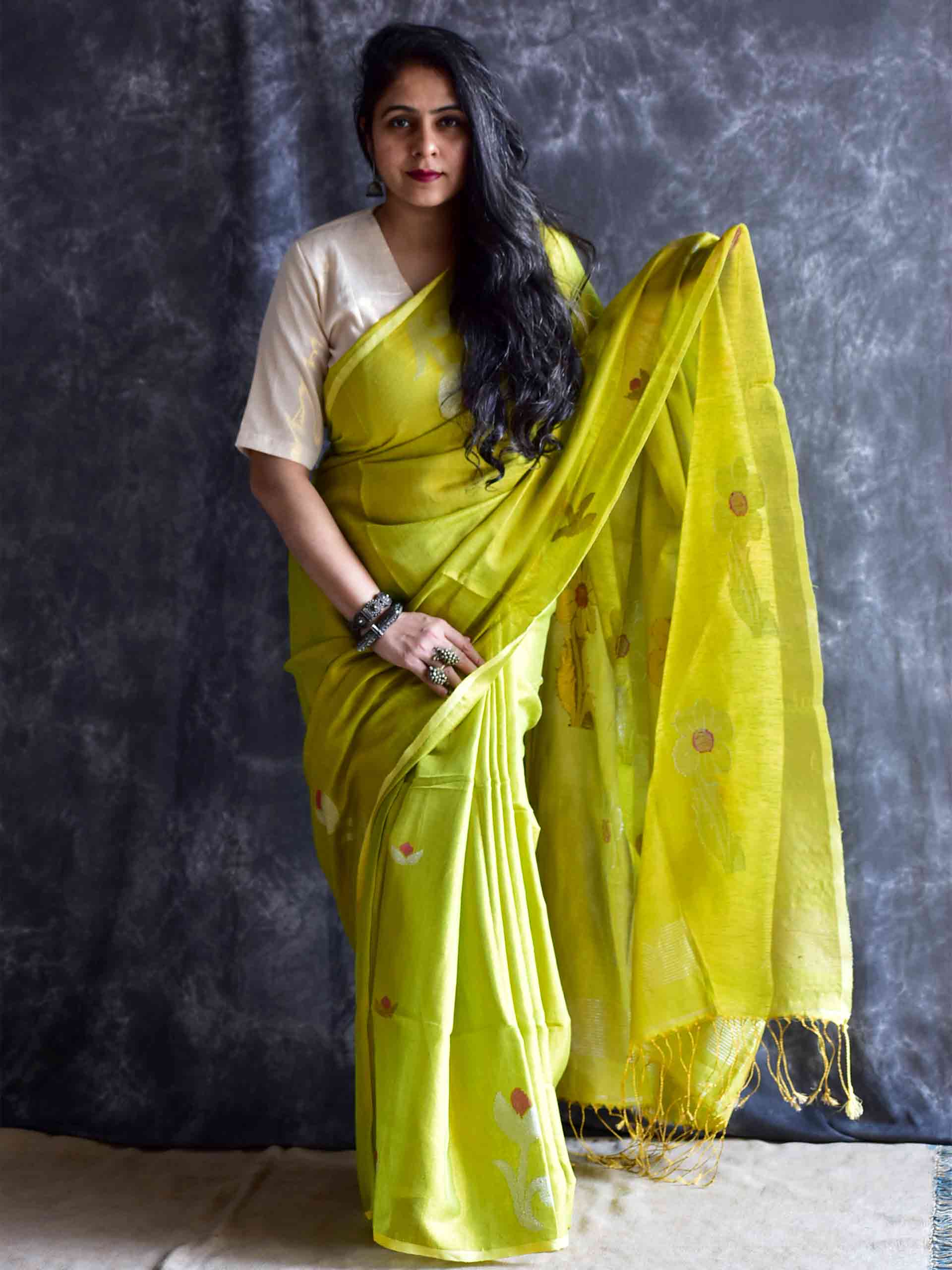 Mehtaab - Linen Tissue Saree