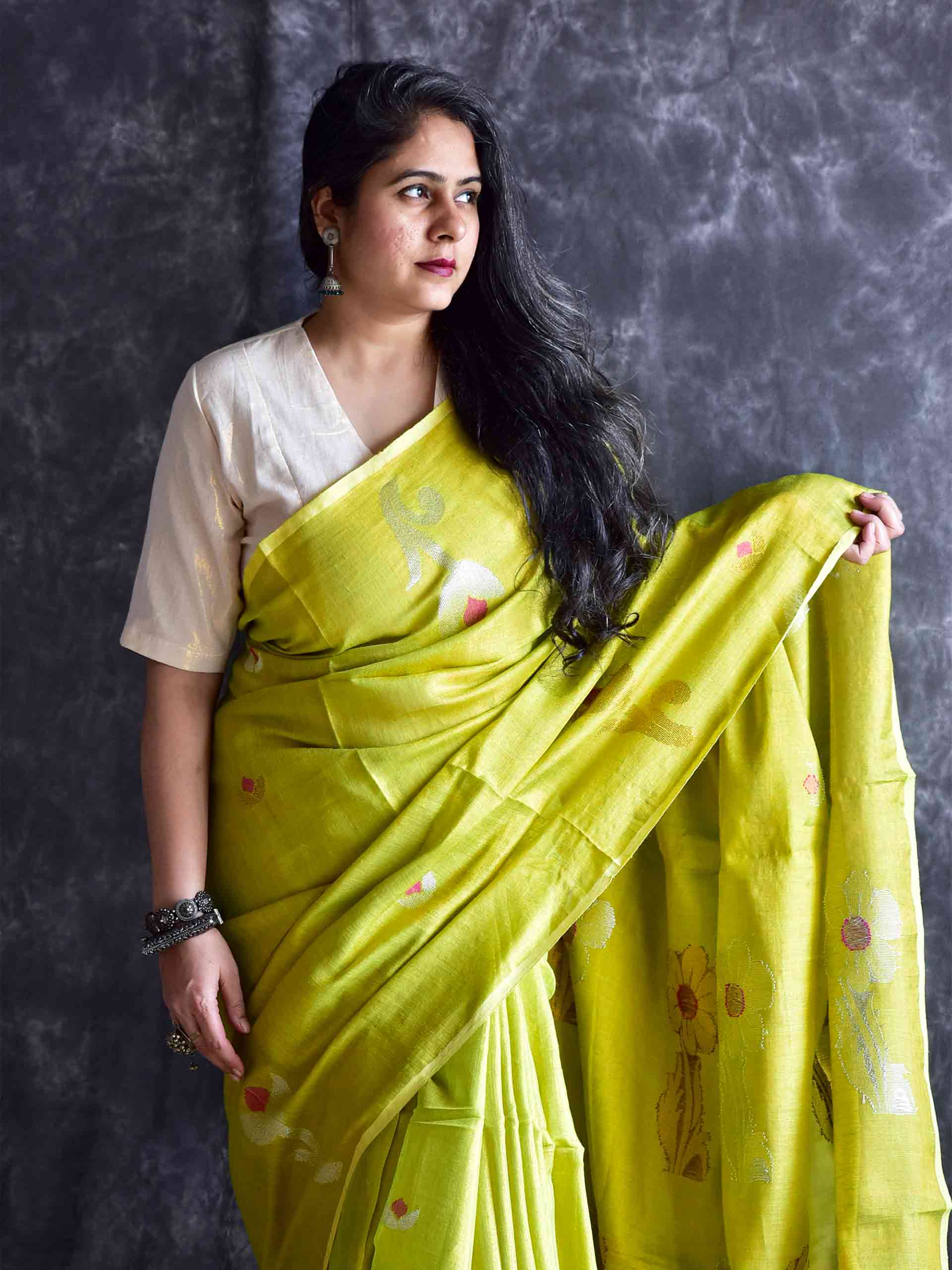 Mehtaab - Linen Tissue Saree