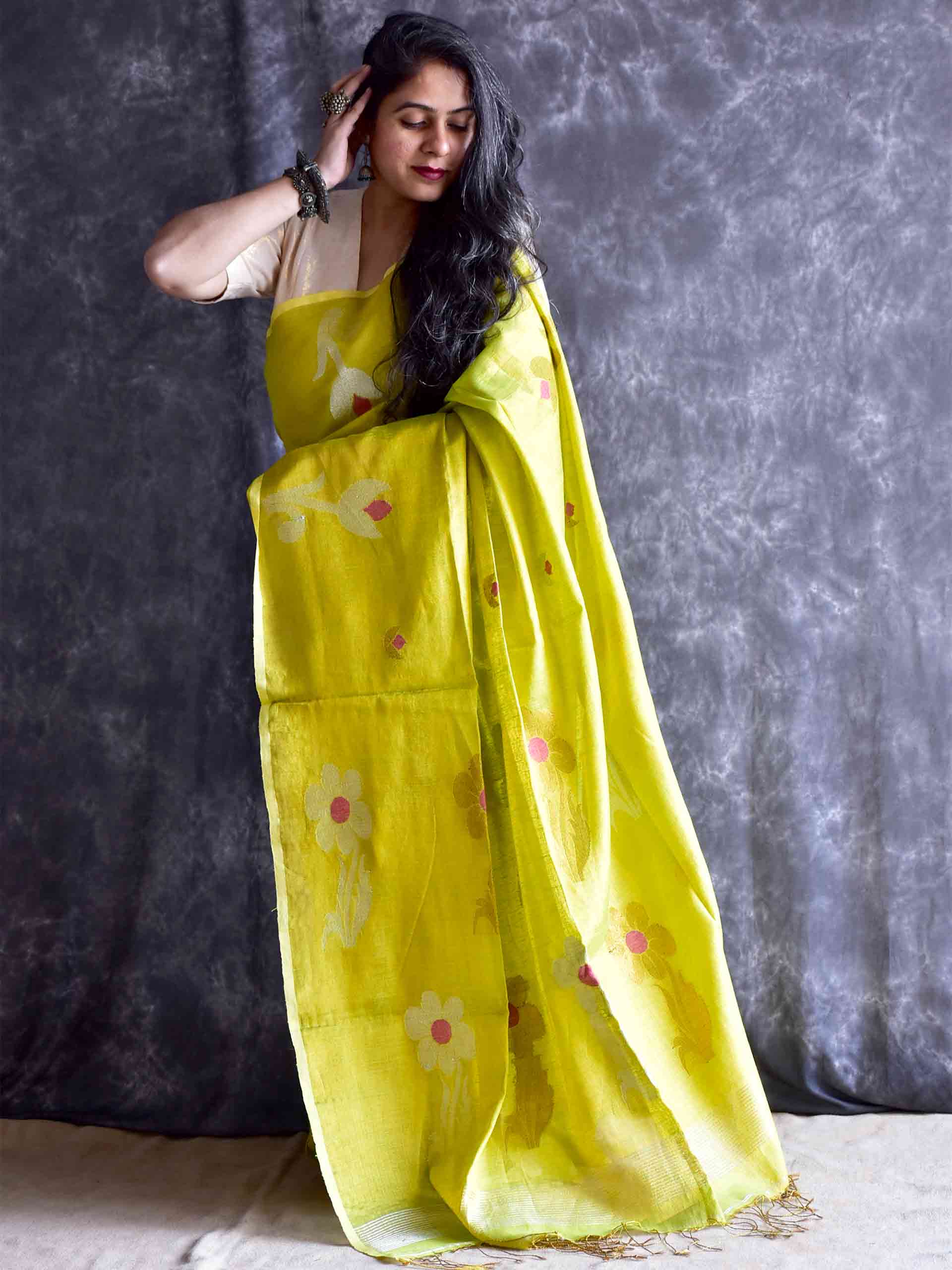 Mehtaab - Linen Tissue Saree