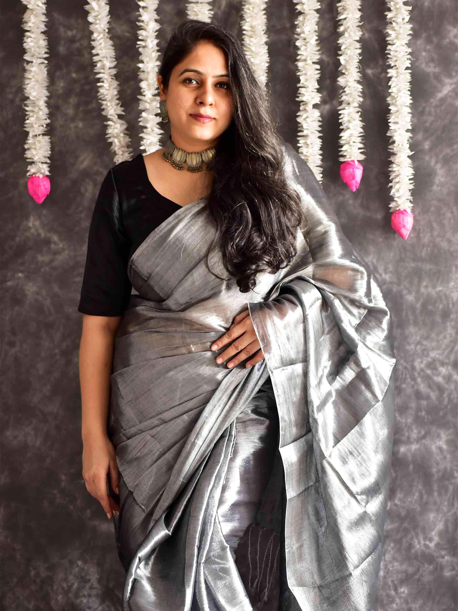 Sadabahar - Tissue saree