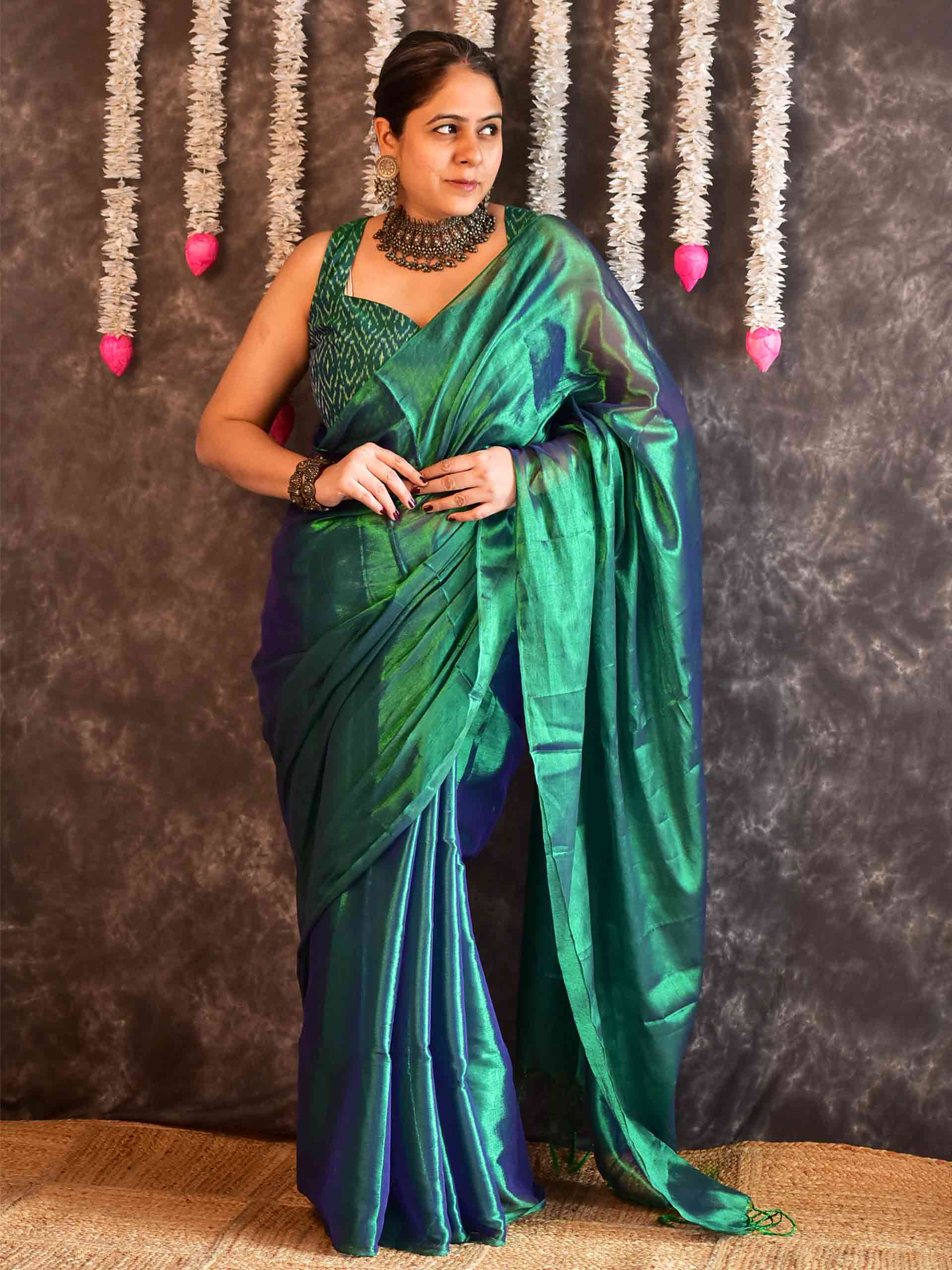 Minty gloss - Tissue saree