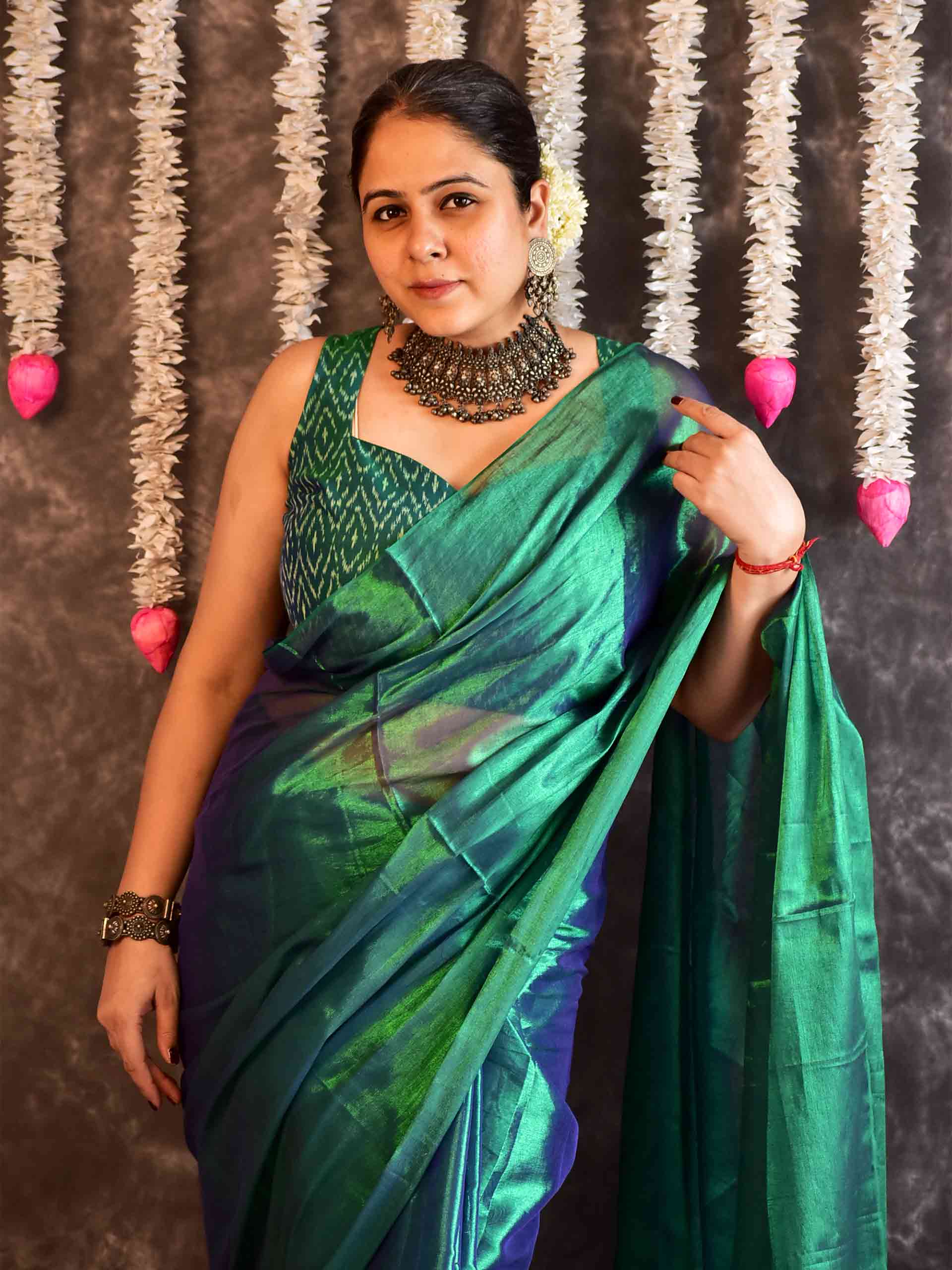 Minty gloss - Tissue saree