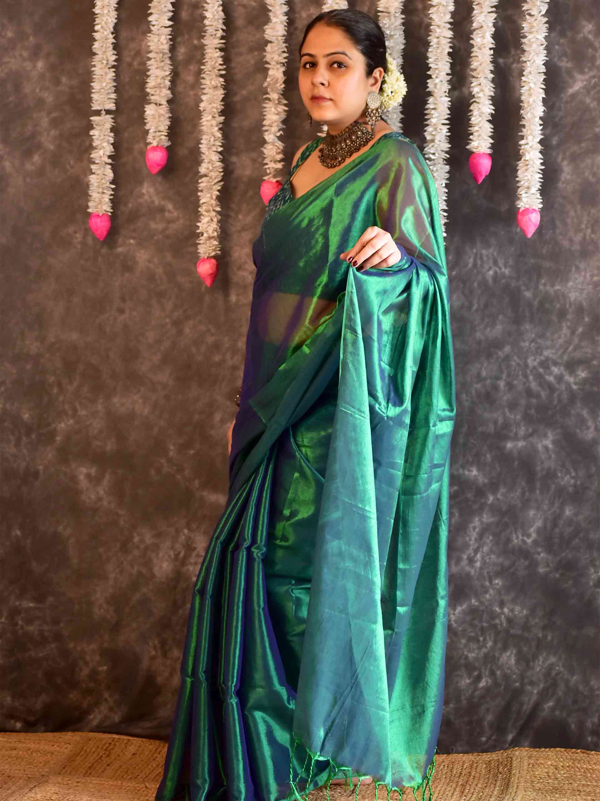 Minty gloss - Tissue saree