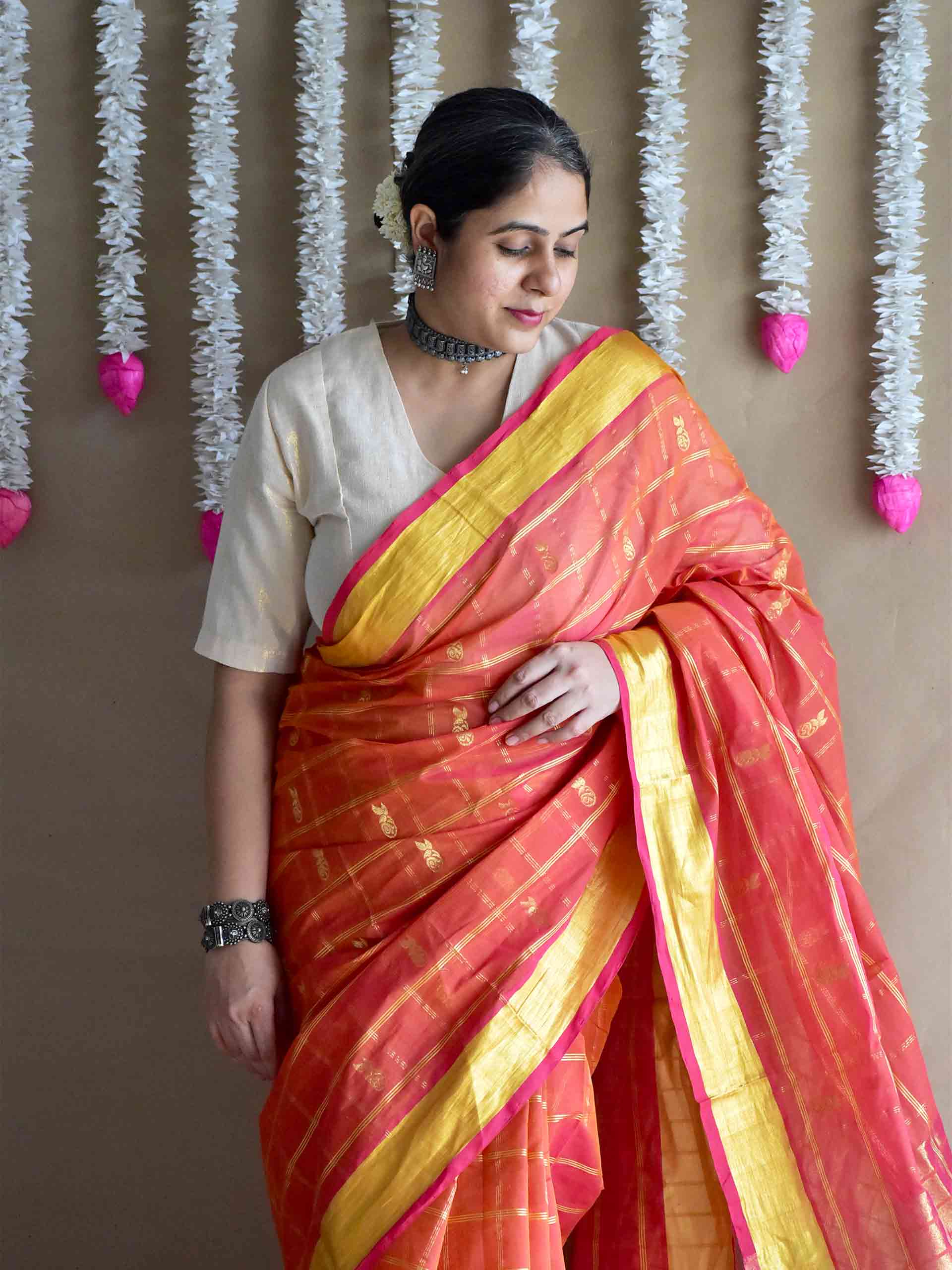 Rehmat - Venkatagiri handloom zari boota saree