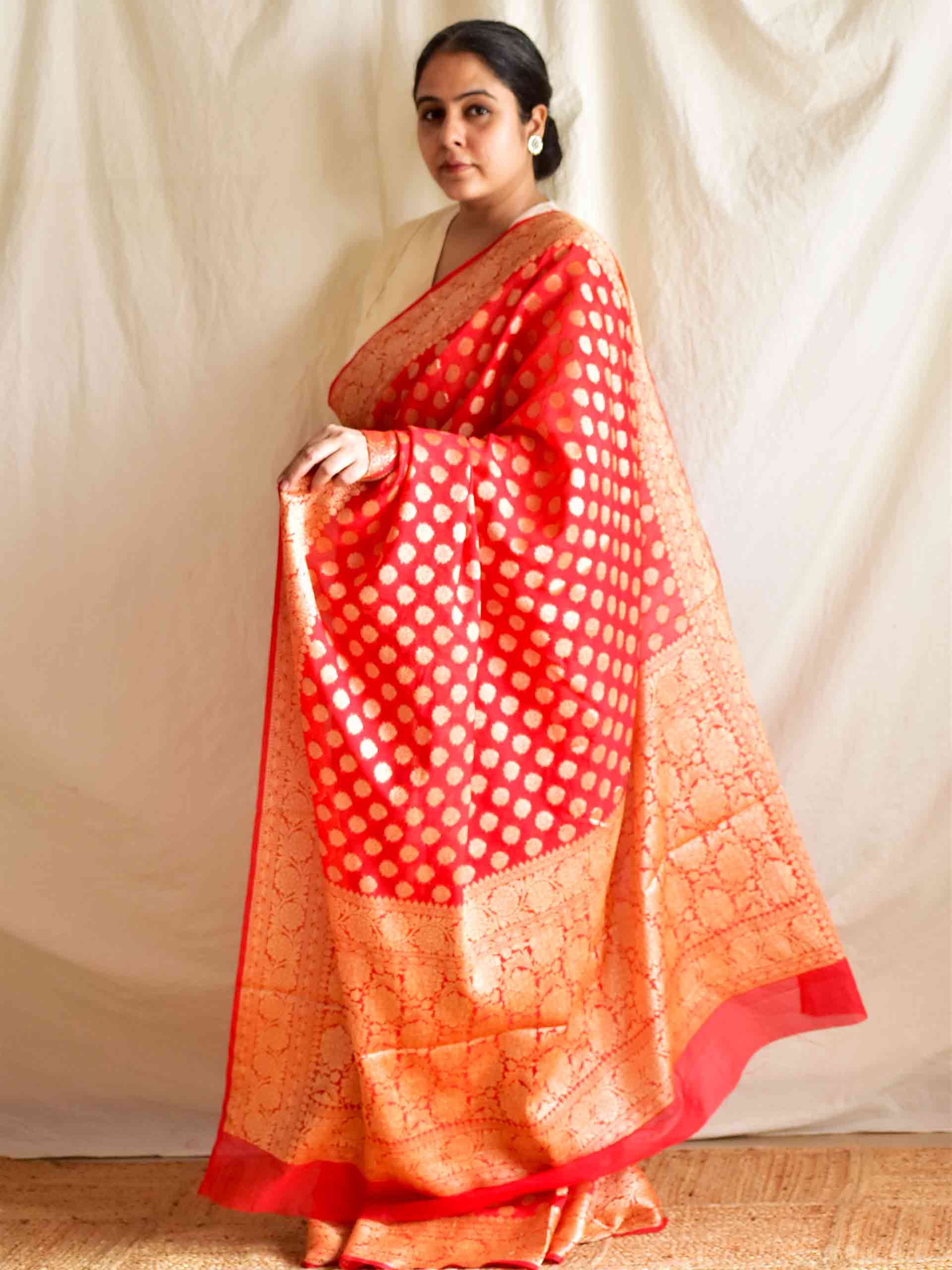 Sindoori - Georgette zari saree