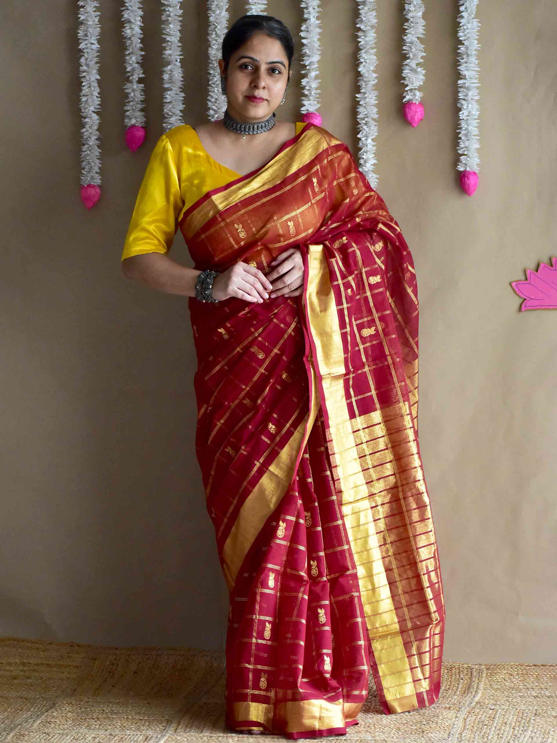 Mor - Venkatagiri handloom zari boota saree