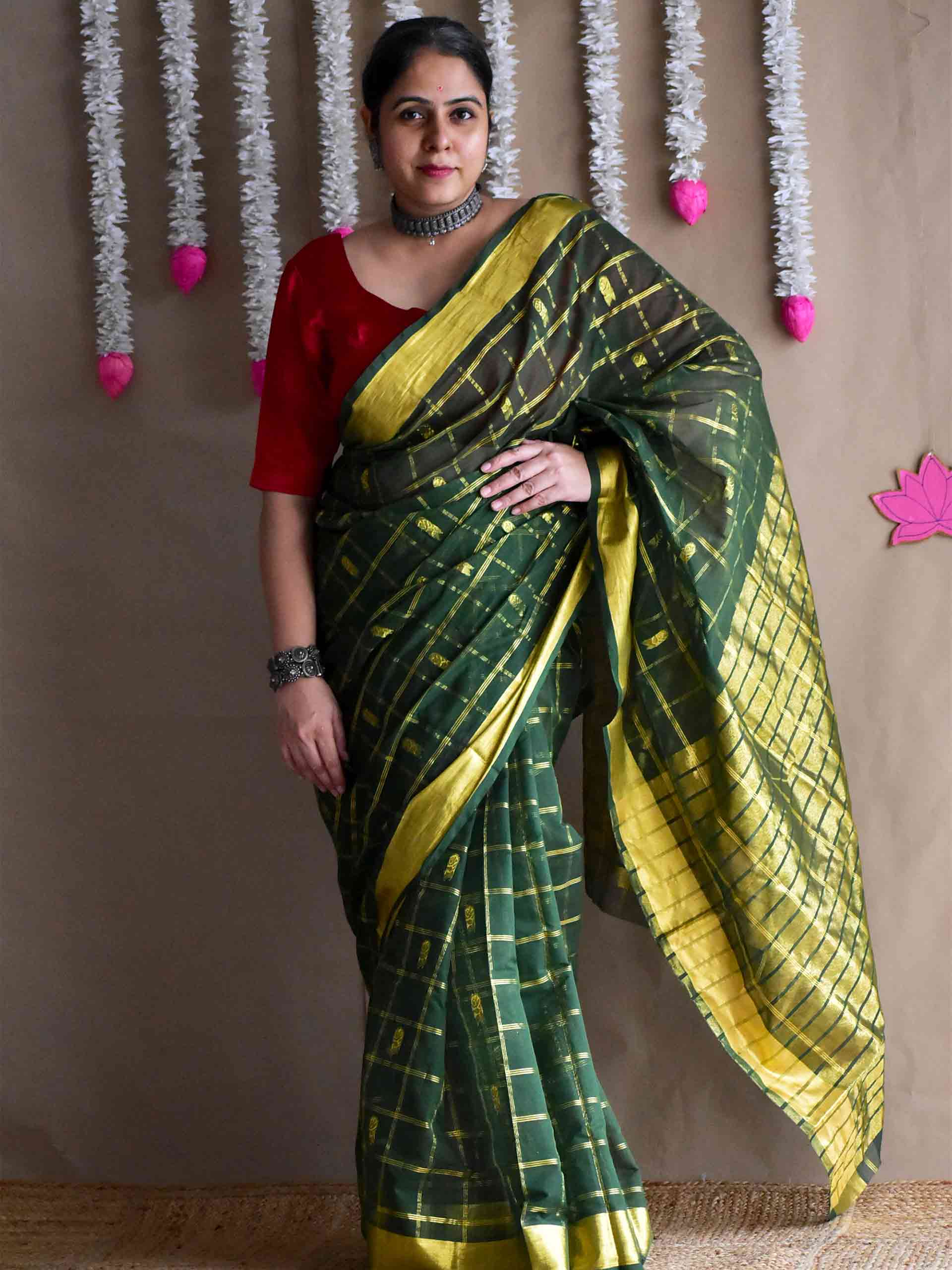 Taal- Venkatagiri handloom zari boota saree