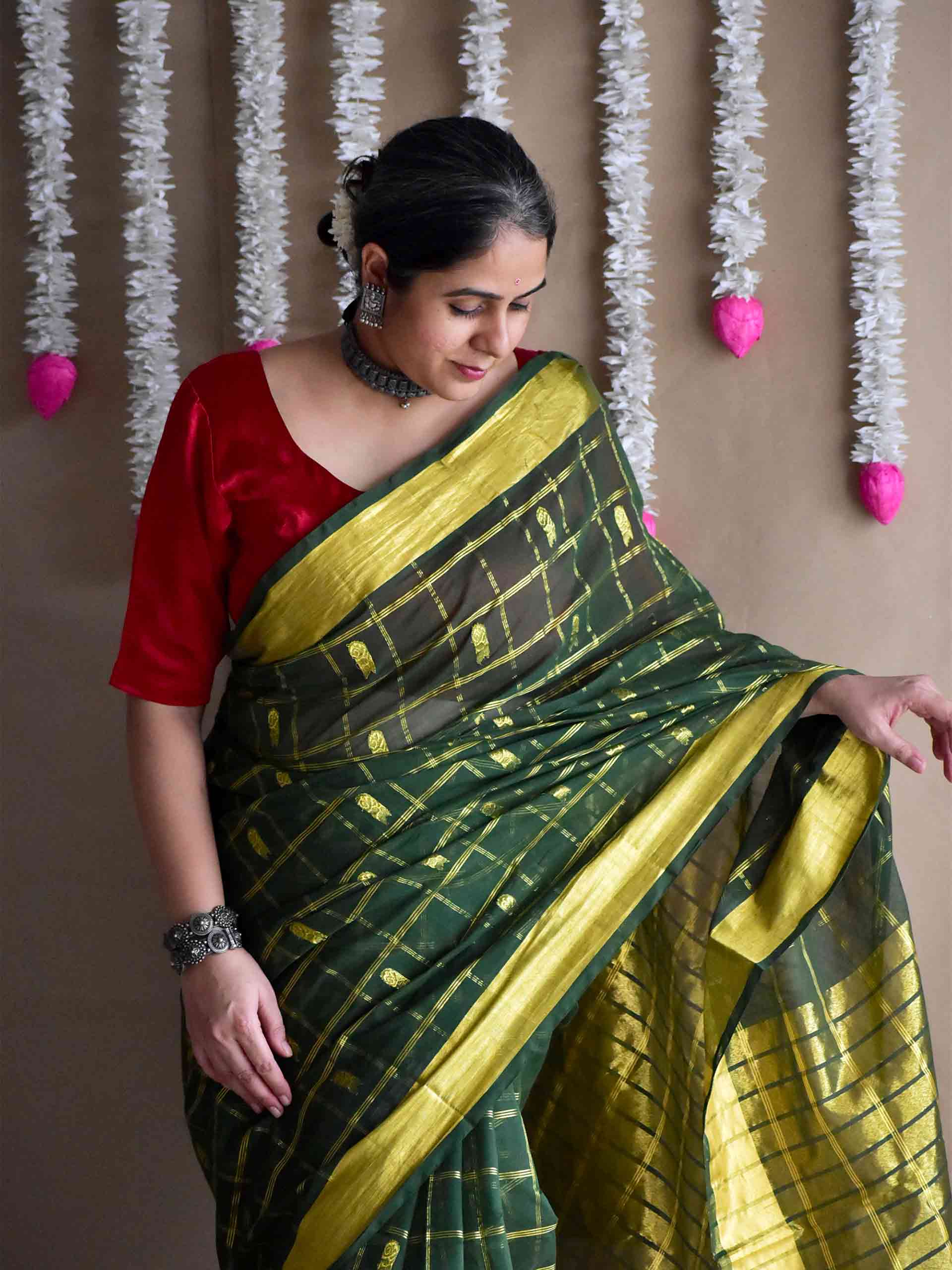 Taal- Venkatagiri handloom zari boota saree