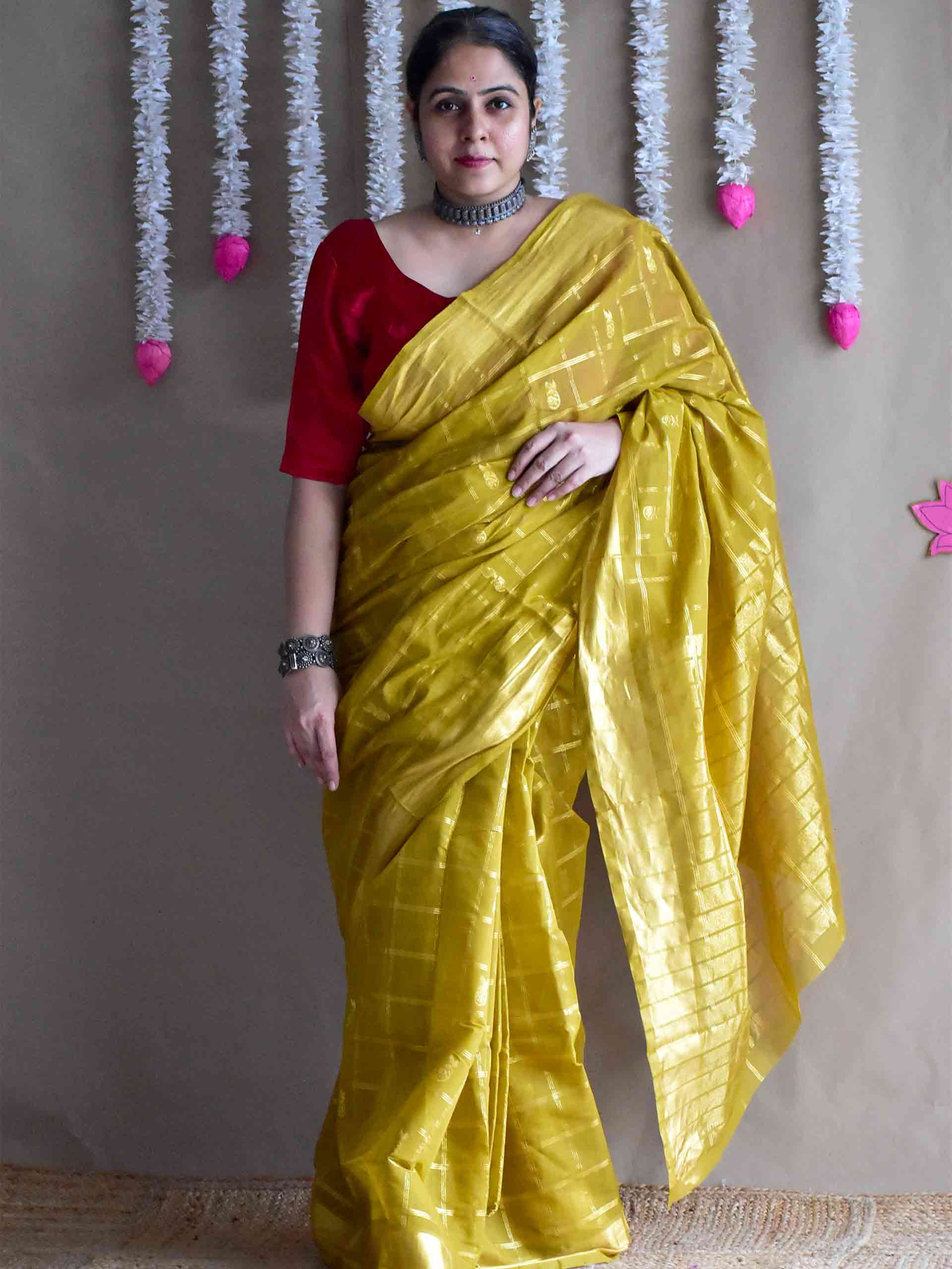 Mrinal- Venkatagiri handloom zari boota saree