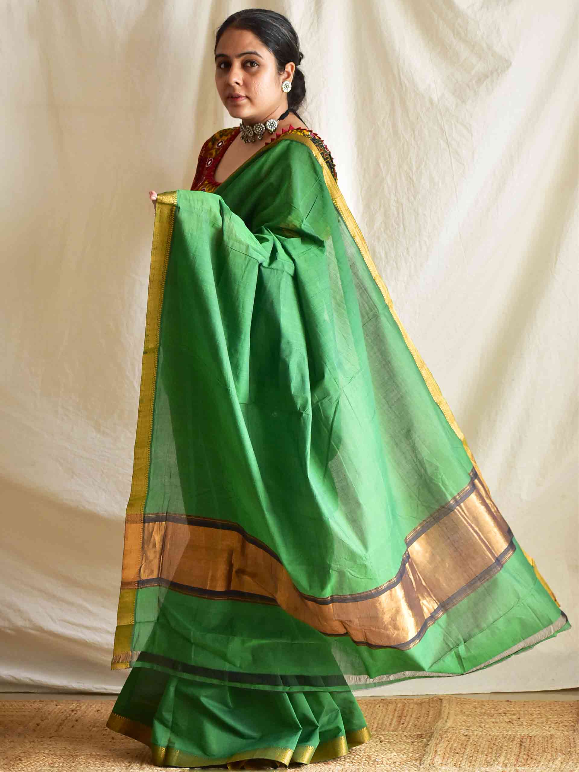 Mosiki - Maheshwari cotton saree