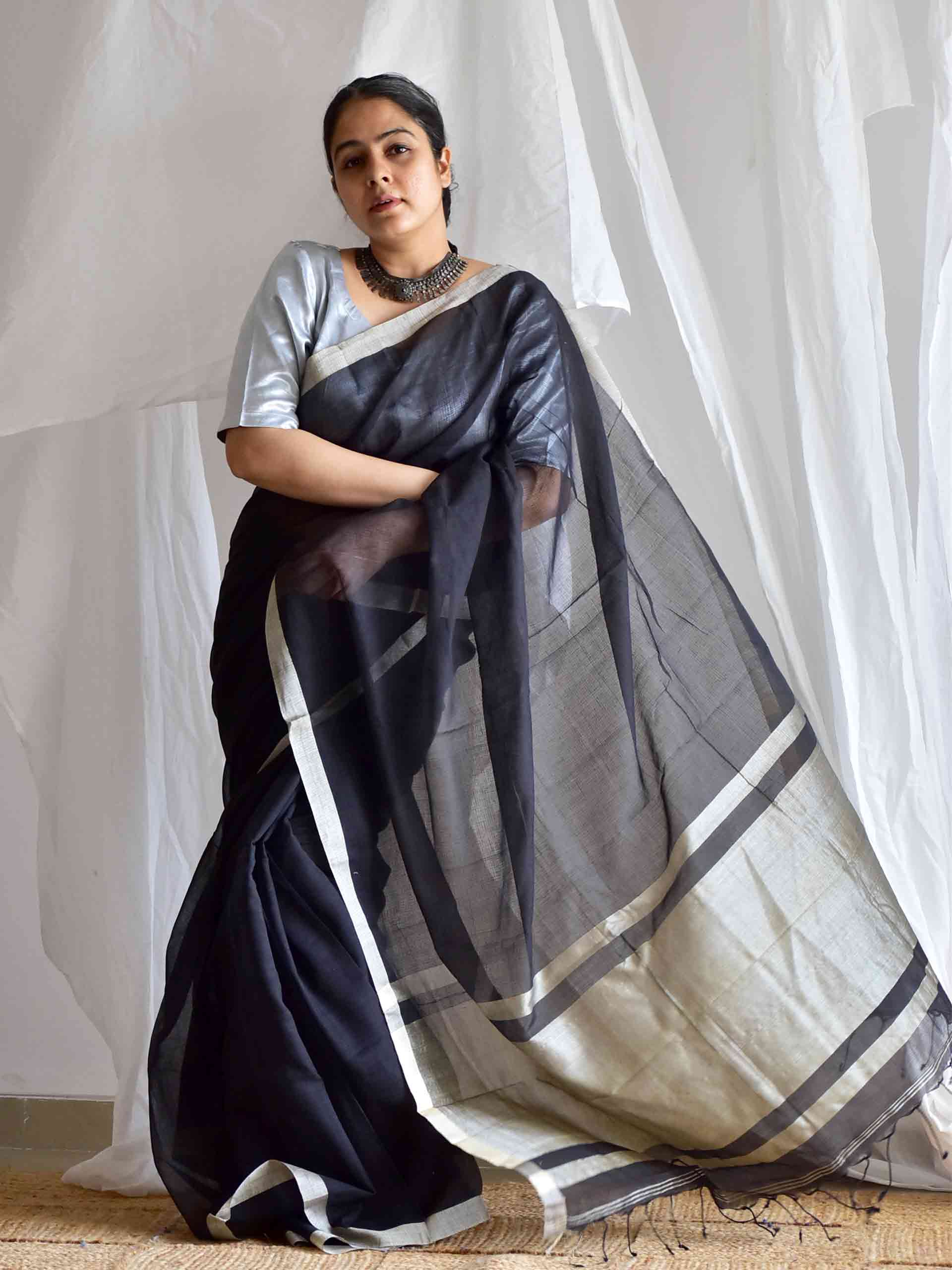 Black Star  - Dabu kota Doria saree