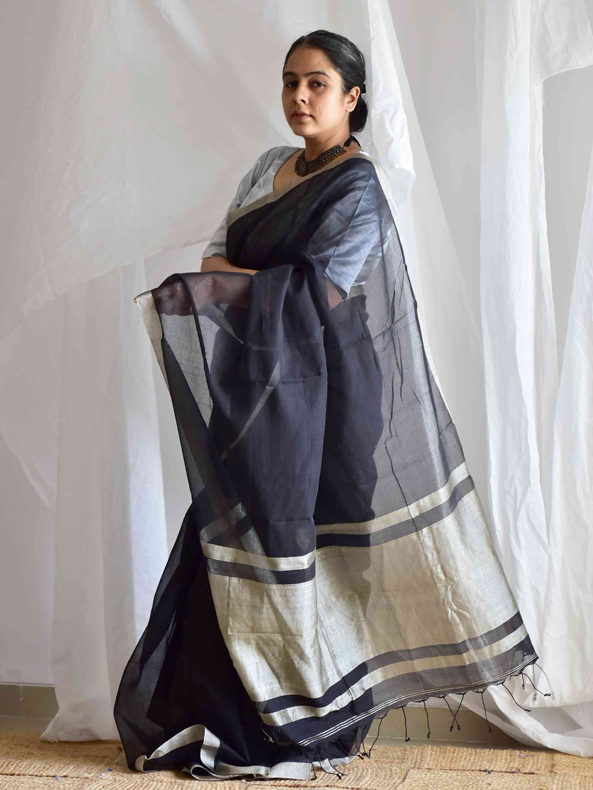 Black Star  - Dabu kota Doria saree